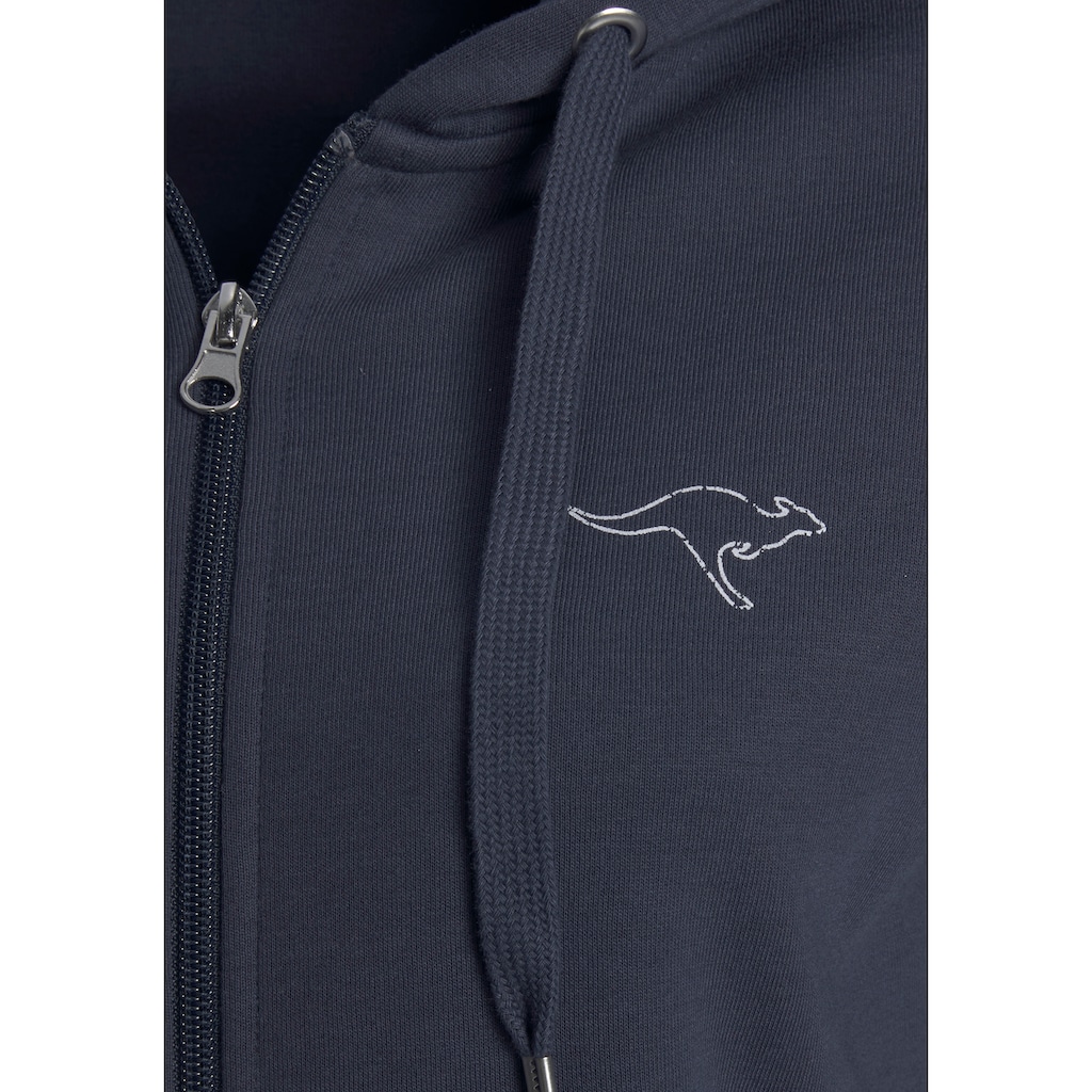 KangaROOS Sweatjacke, mit großem Logodruck auf dem Rücken, Loungeanzug