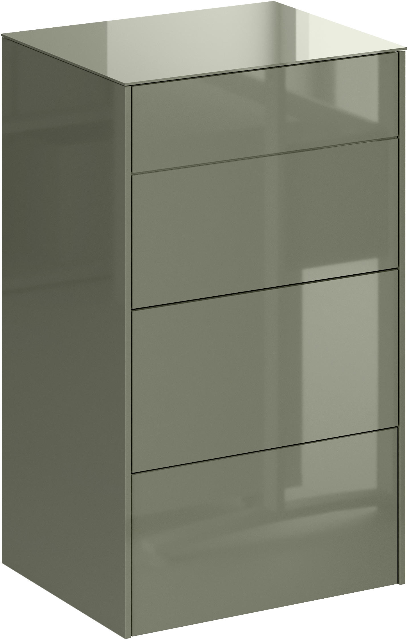 Mäusbacher Kommode Kommode BHT 52/89/42 cm, Push to open, Front+Oberplatte=Glas