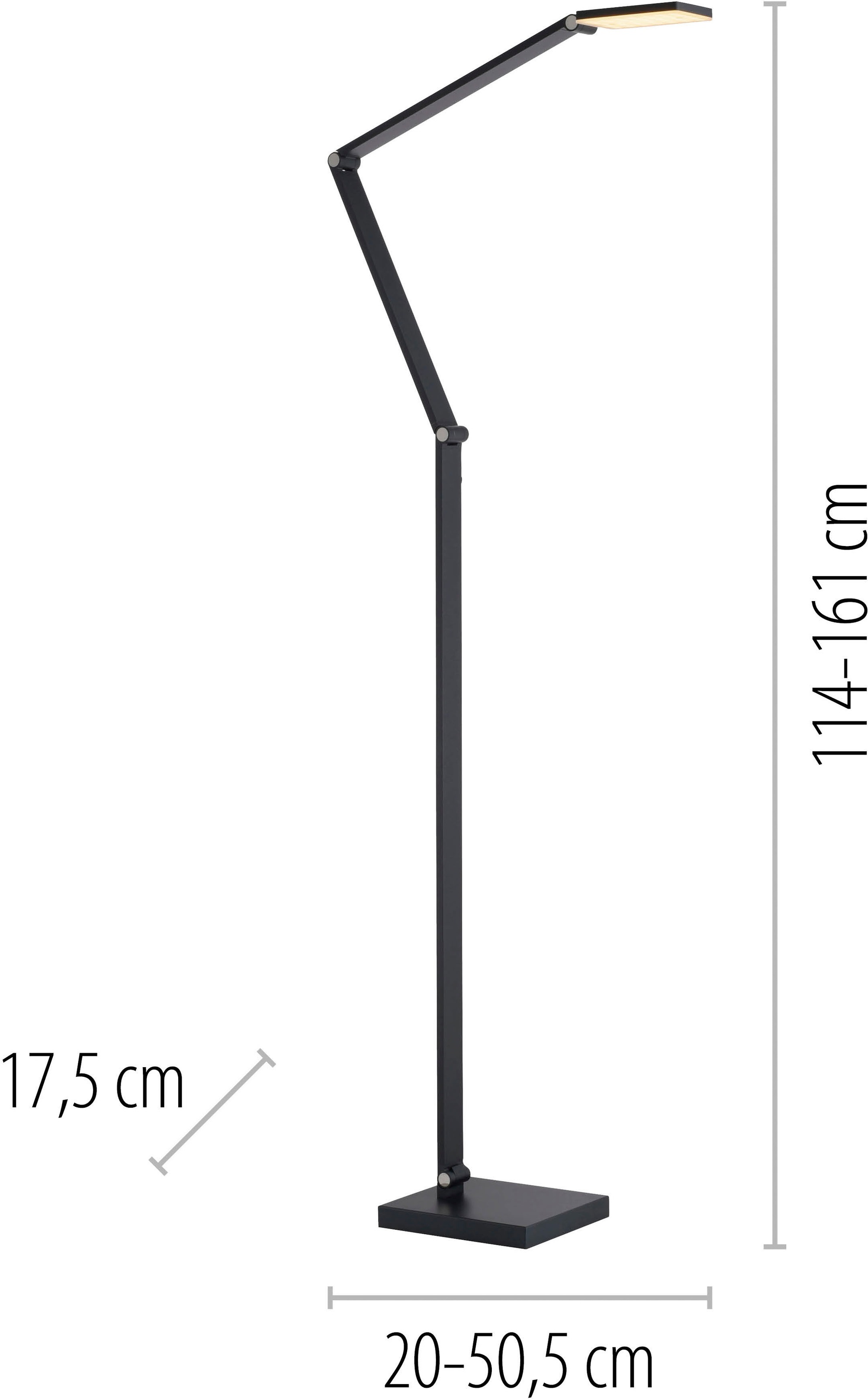 Paul Neuhaus LED Stehlampe »SAMSKY« LED-Board 1 Stk. warmweiß - kaltweiß Tastdimmer, CCT 2700-5000K, Memory, Höhenverstellbar