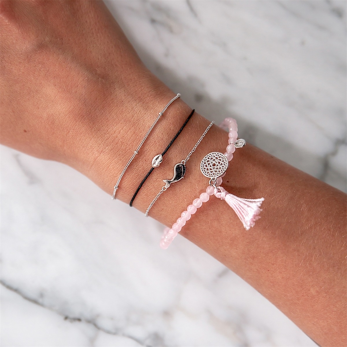 Glanzstücke München Gliederarmband »A1319« aus Sterling Silber