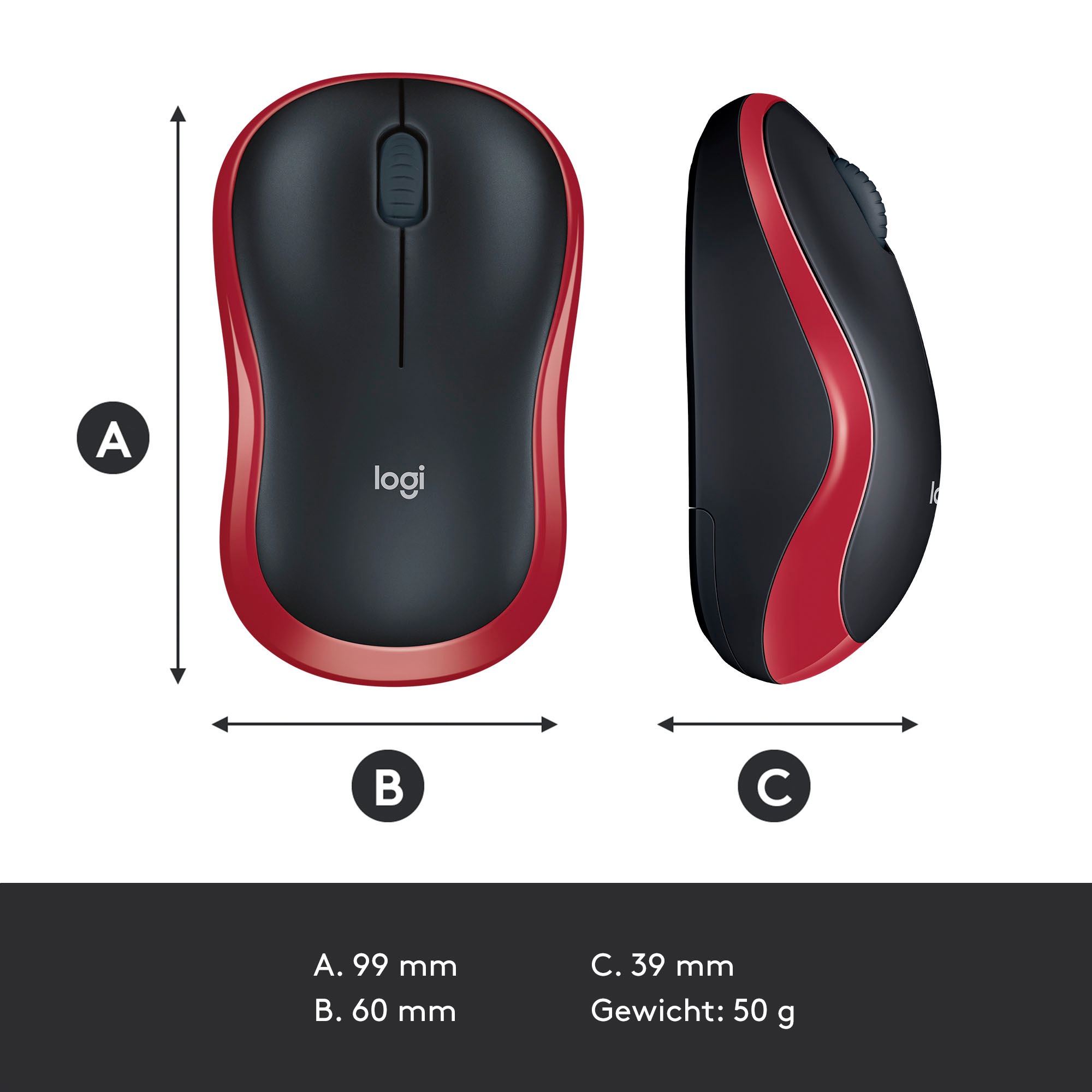 Logitech Maus »M185«, Funk