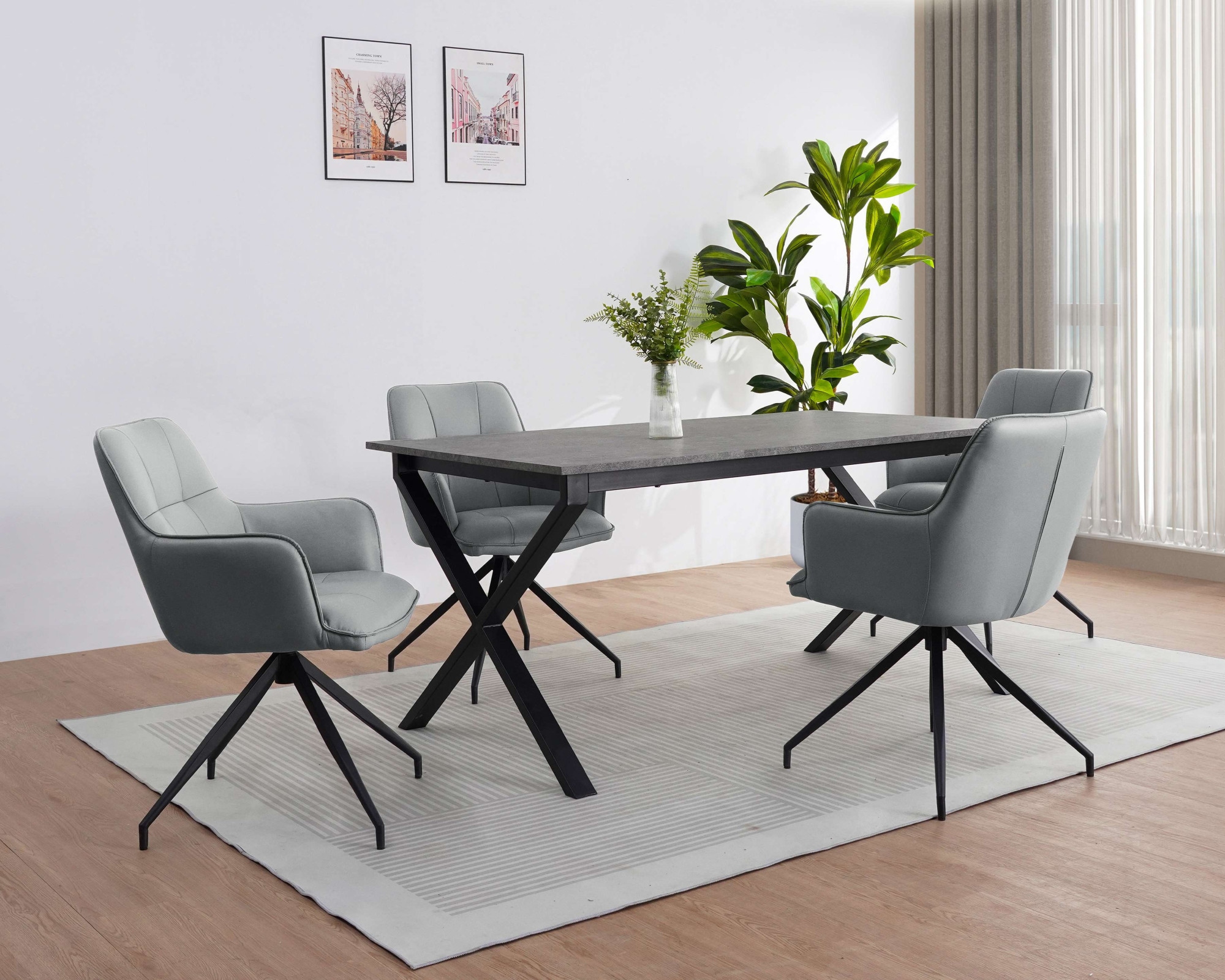 OTTO home Esszimmerstuhl »Cardiff« () 1 Stk.Sitzschale 360° drehbar, Kunstleder Bezug, Sitzhöhe 49 cm