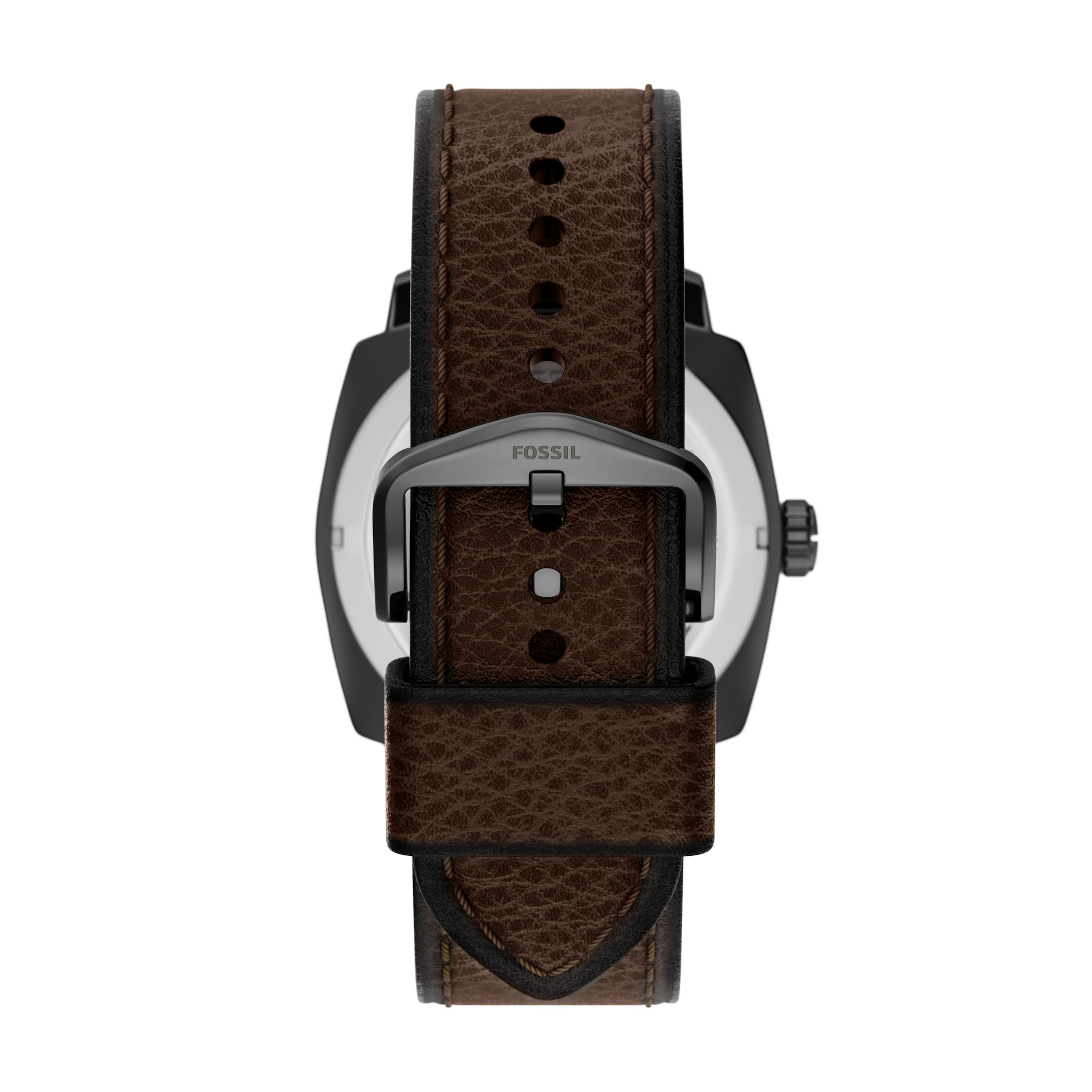 Fossil Quarzuhr »Machine« Armbanduhr, Lederarmband, analog, Tag