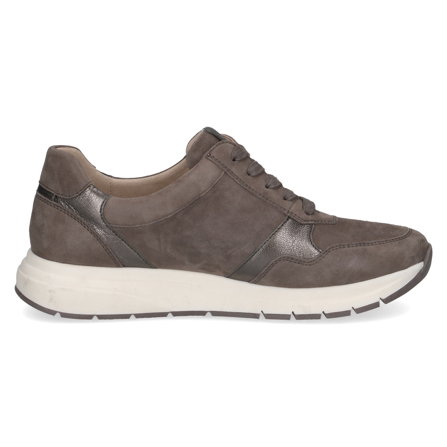 Caprice Keilsneaker, Freizeitschuh, Halbschuh, Schürer mit Besatz in Metallicoptik