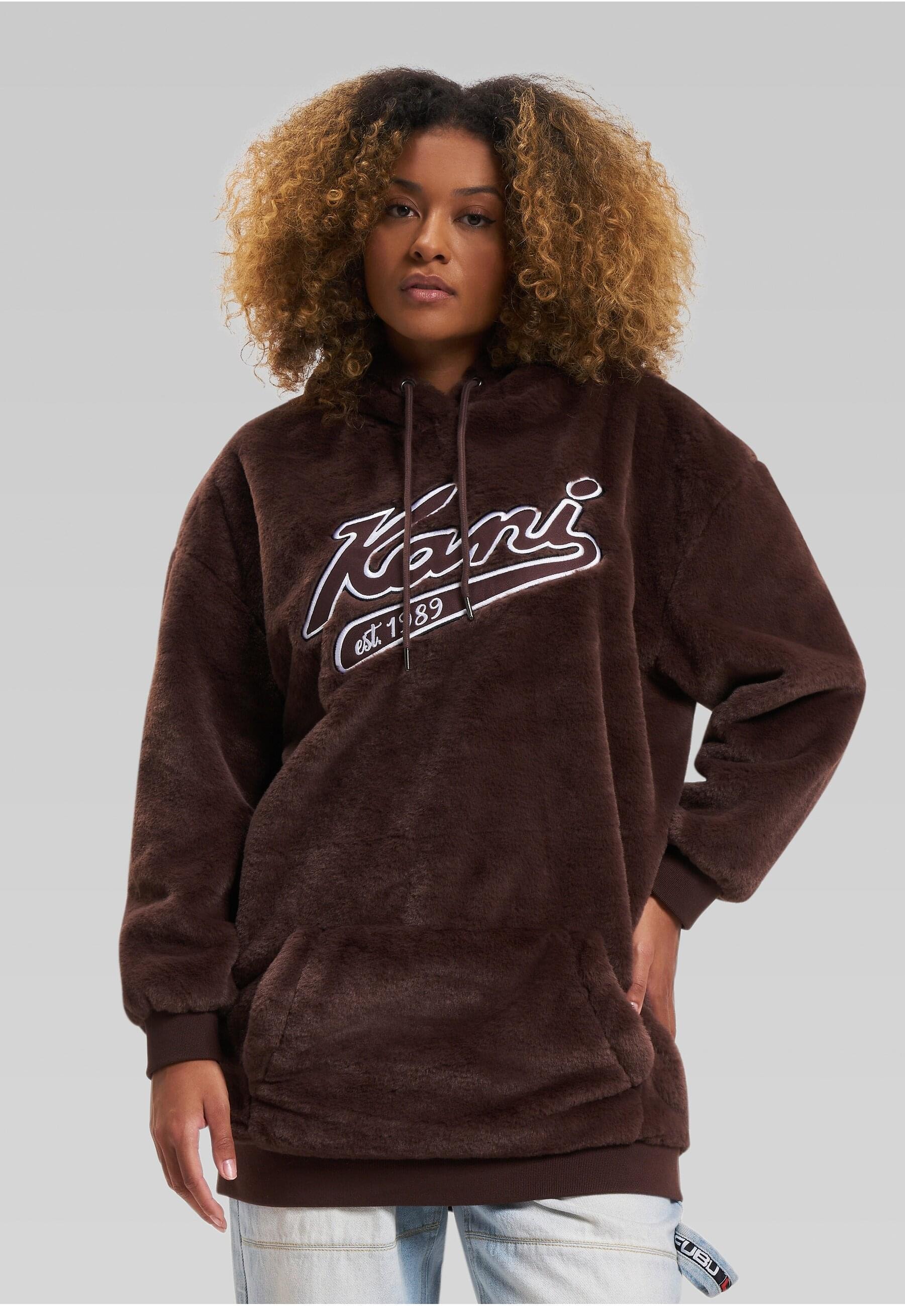 Karl Kani Shirtkleid »Karl Kani Damen KW234-039-2 KK Varsity Vegan Fur Hoodie Dress«, (1 tlg.)