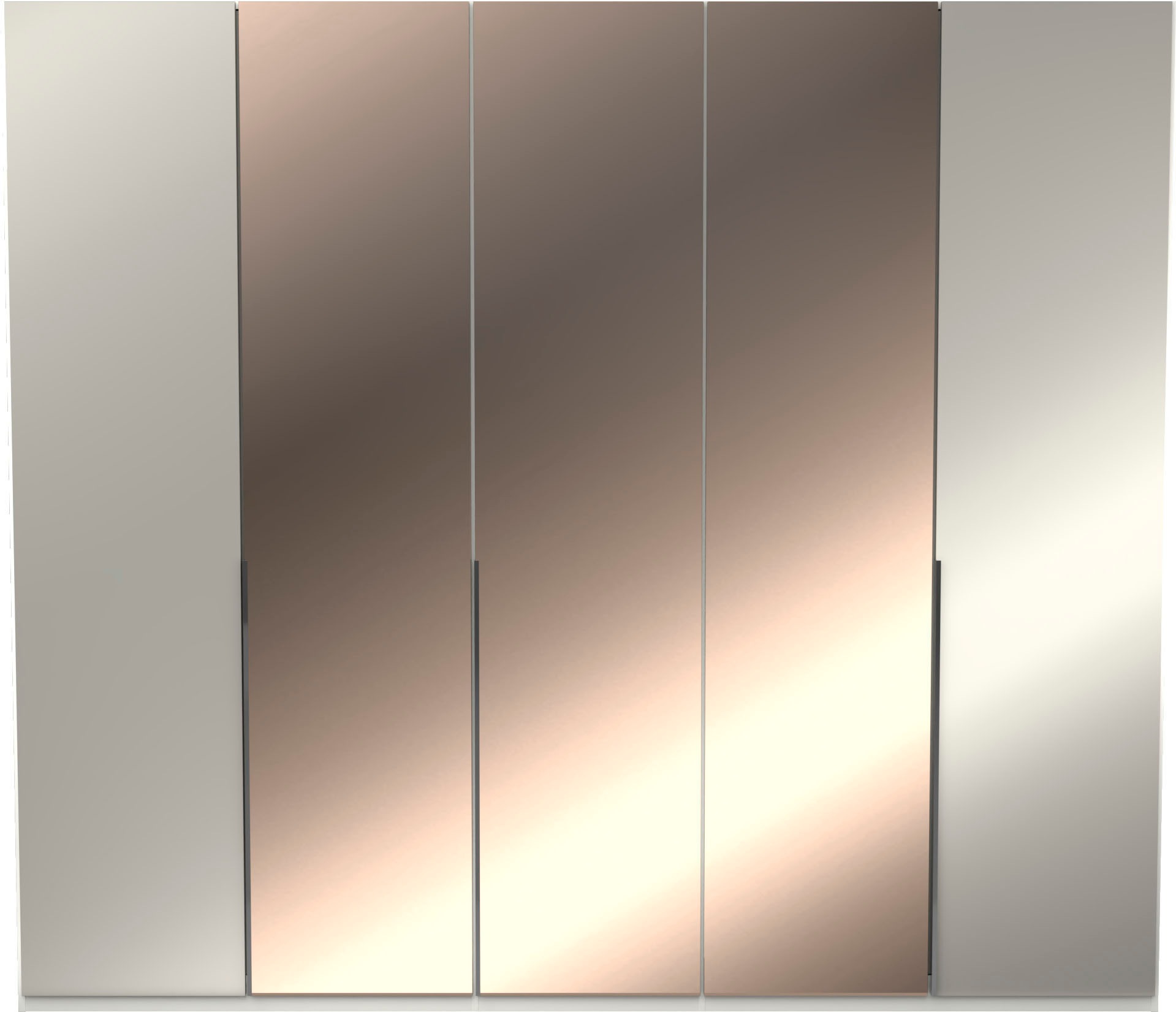 Thumbnail - Musterring Kleiderschrank "San Diego, Kleiderschrank, Schrank, Garderobe, mit Spiegel" weiß, Türen gedämpft,2 Höhen, meh...