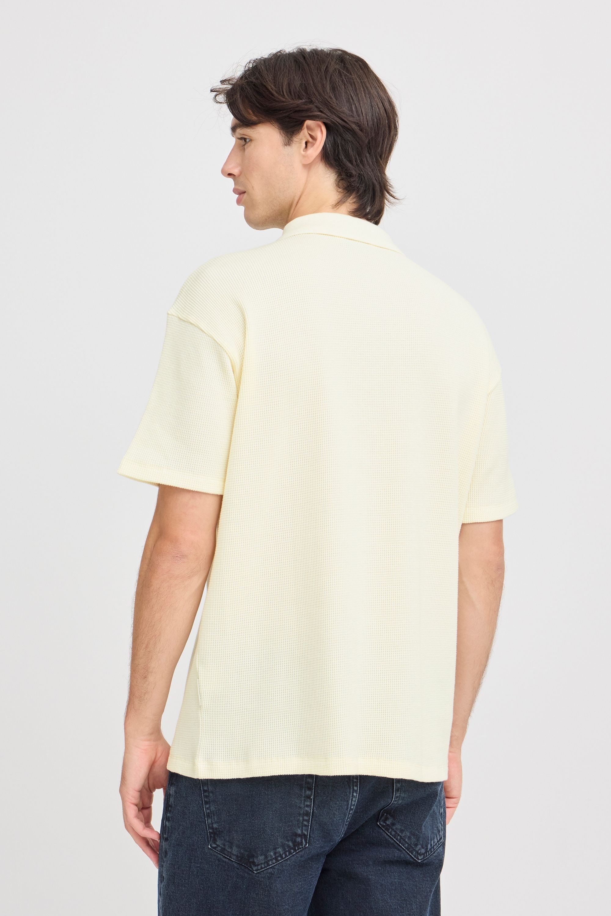 Poloshirt CASUAL FRIDAY "Poloshirt CFCAMERON", Herren, Gr. S, weiß (egret), Obermaterial: 100% Baumwolle CO., Shirts 3