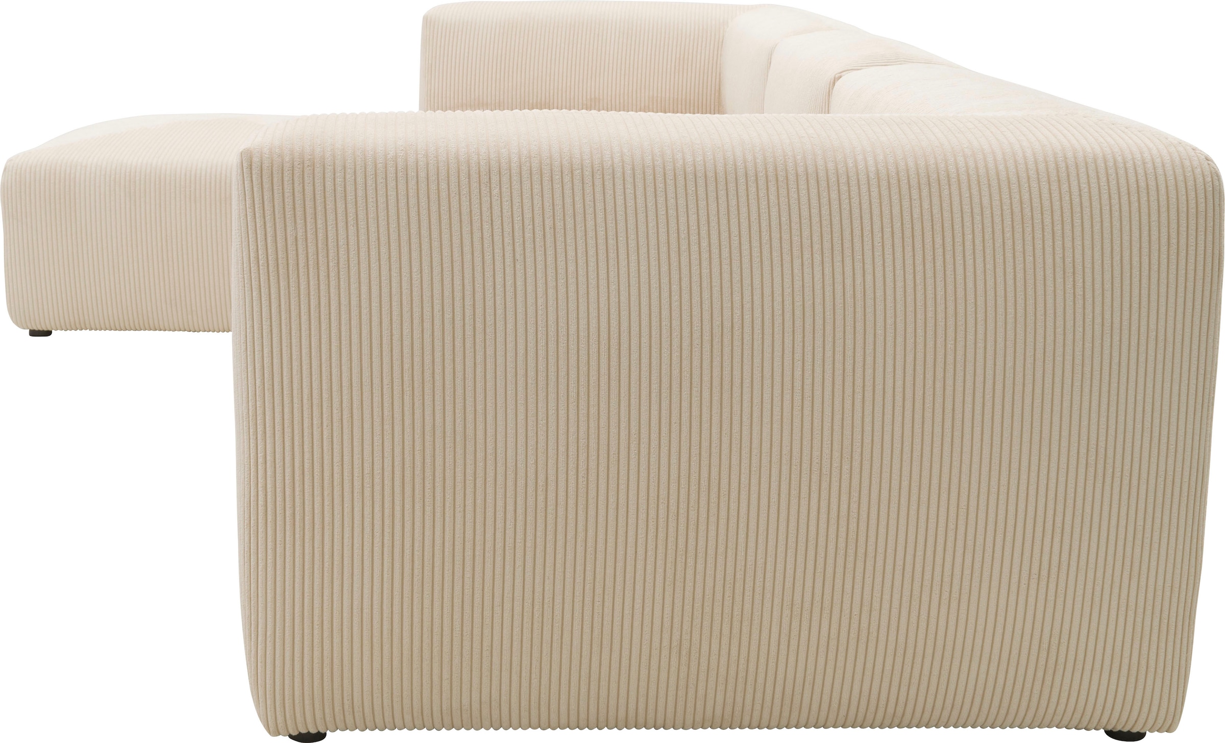 RAUM.ID Ecksofa »Gerrid L-Form«, Cord-Bezug, Modulsofa, bestehend aus Eck- und Mittelelement + Hocker