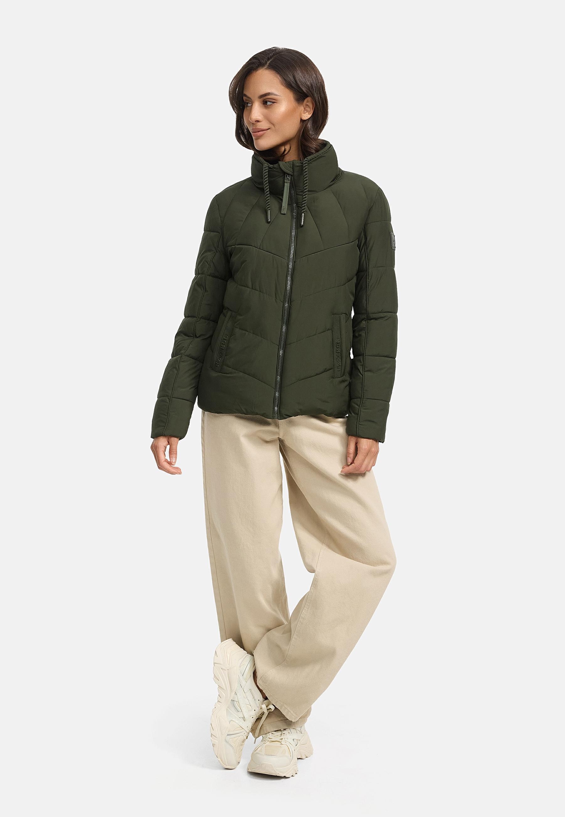 Navahoo Steppjacke »Liebesfee 14« ohne Kapuze gesteppte Damen Übergangsjacke mit wattiertem Stehkragen