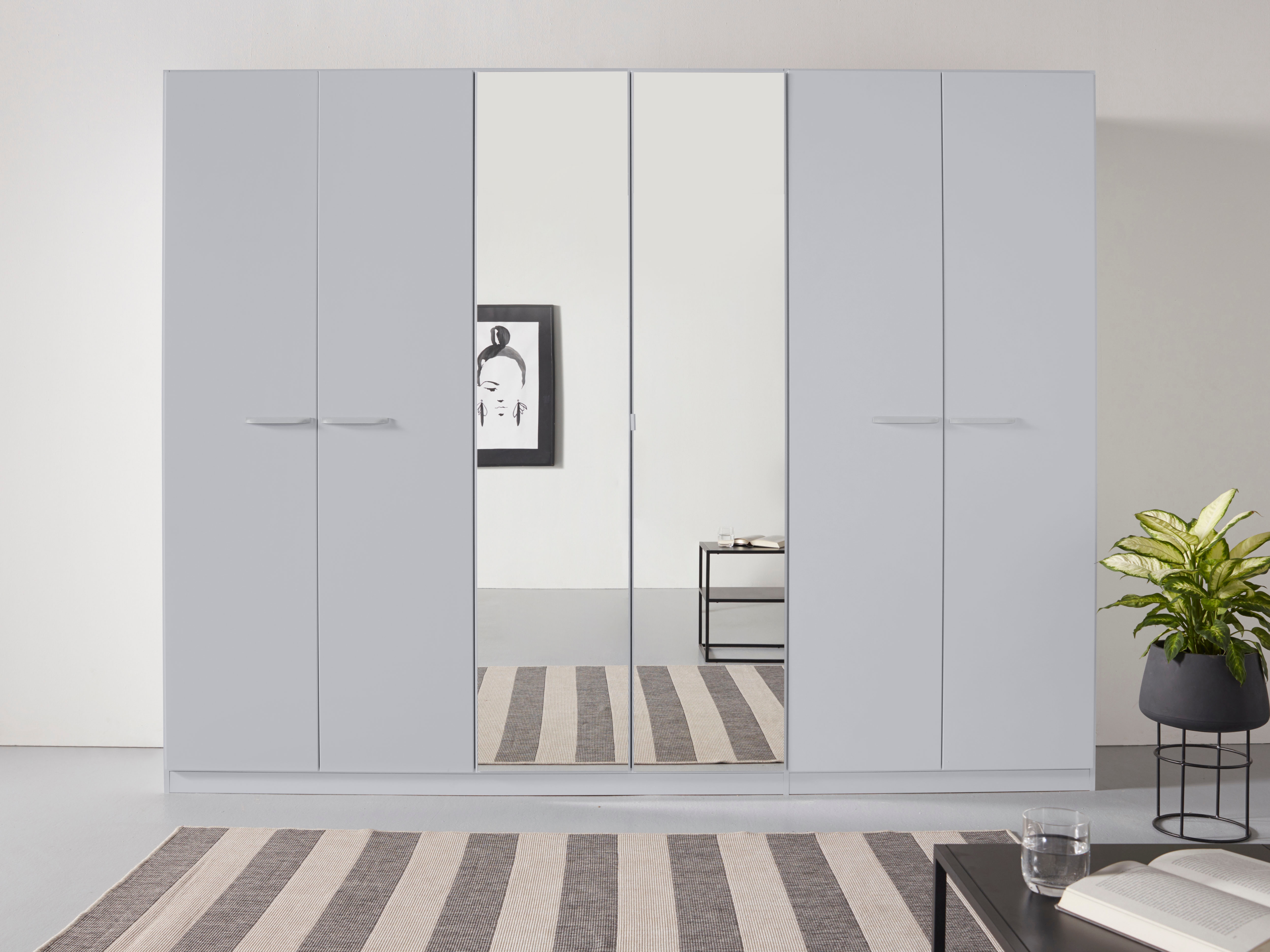 OTTO home Kleiderschrank "Mehrzweckschrank Aktenschrank Möbel Mietswohnung Schlafzimmer OTELI" erhältlich in Breiten 91-360 cm, ab Breite 136cm inkl. Innenschubladen, mit zusätzlichen Einlegeböden, optional mit Spiegel MADE IN GERMANY