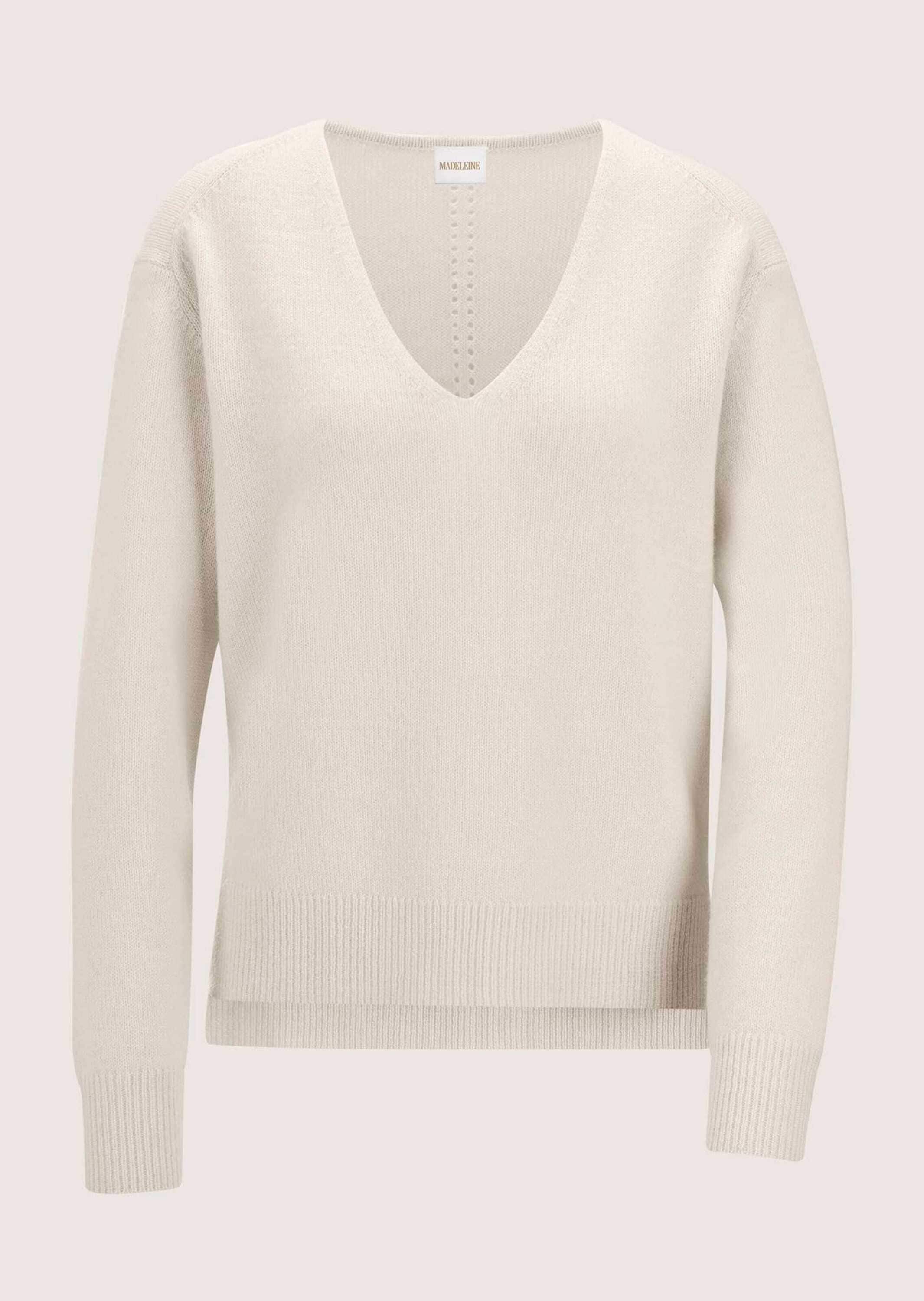MADELEINE Longpullover "Pullover Kaschmir-Pullover mit V-Ausschnitt" günstig online kaufen