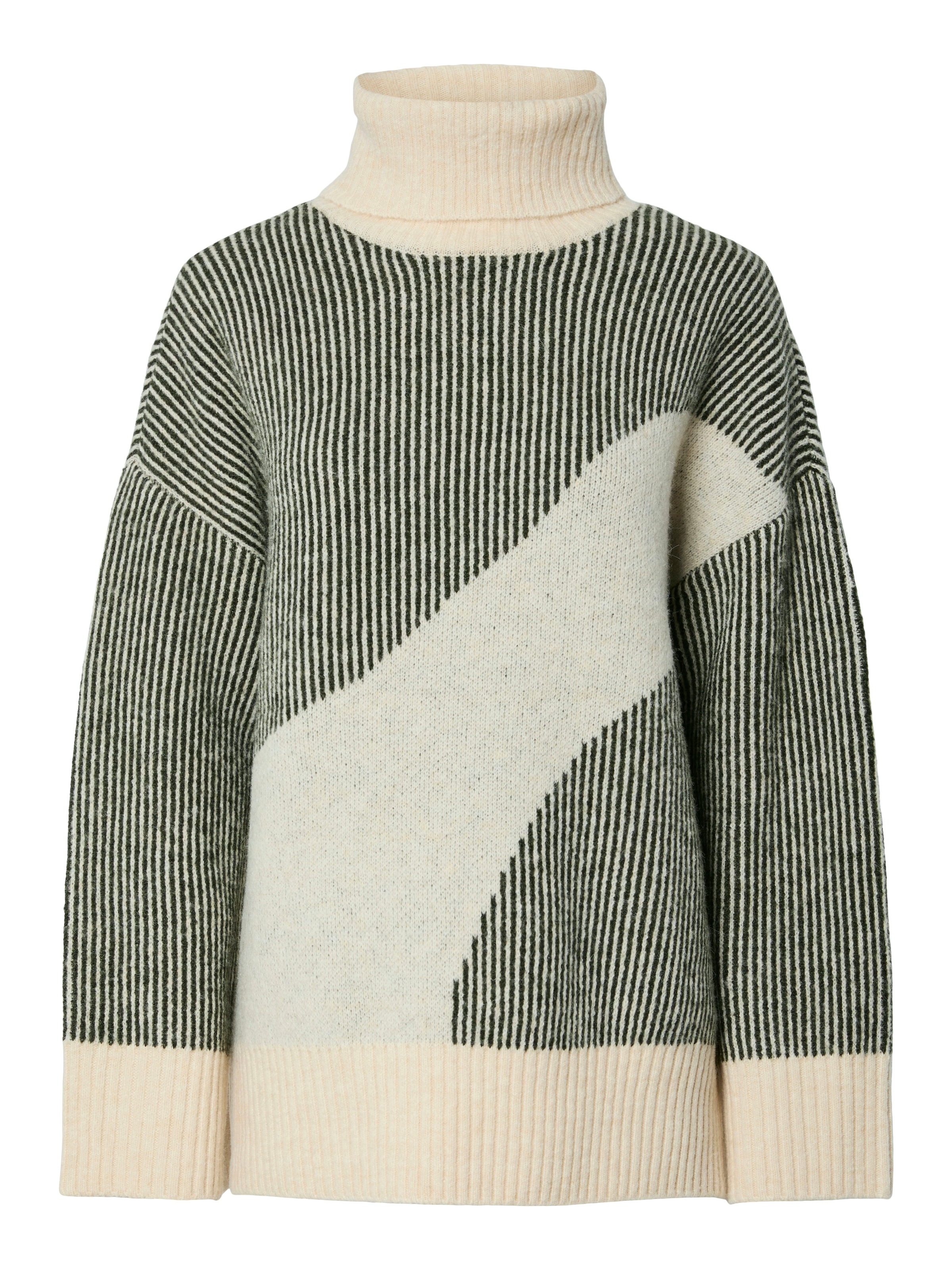 pieces Rollkragenpullover "PCLINNA ROLL NECK LOOSE KNIT PWP BC" im Colorblo günstig online kaufen