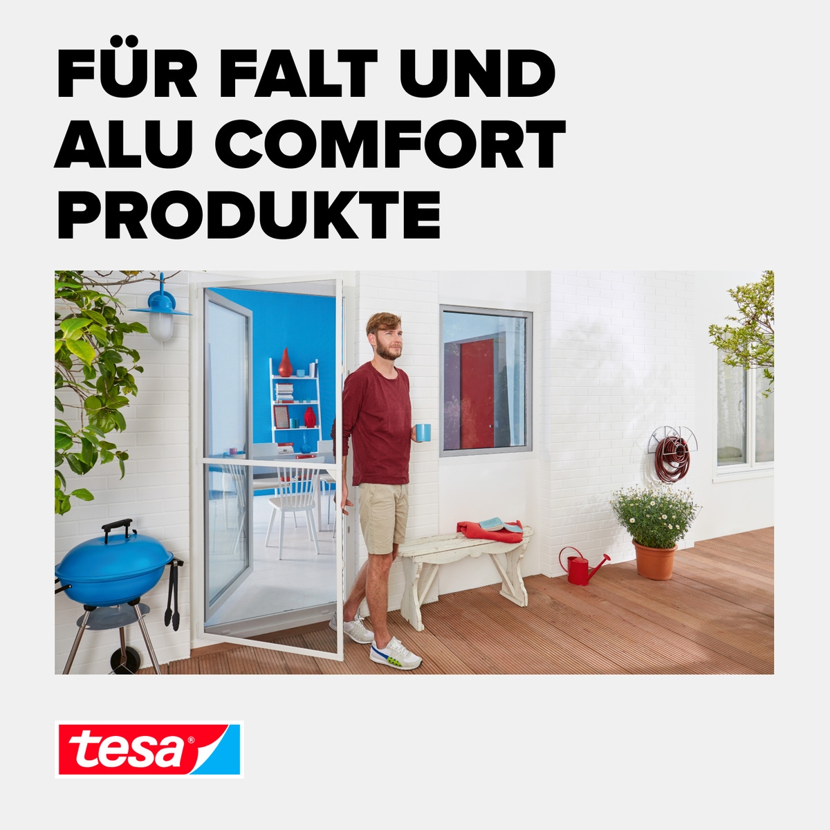 tesa Fliegengitter-Gewebe »Insect Stop Fliegengitter Ersatzrolle Clear View 1.2 m x 2.5 m«, Mückennetz für Fenster & Türen - Ersatz-Rolle