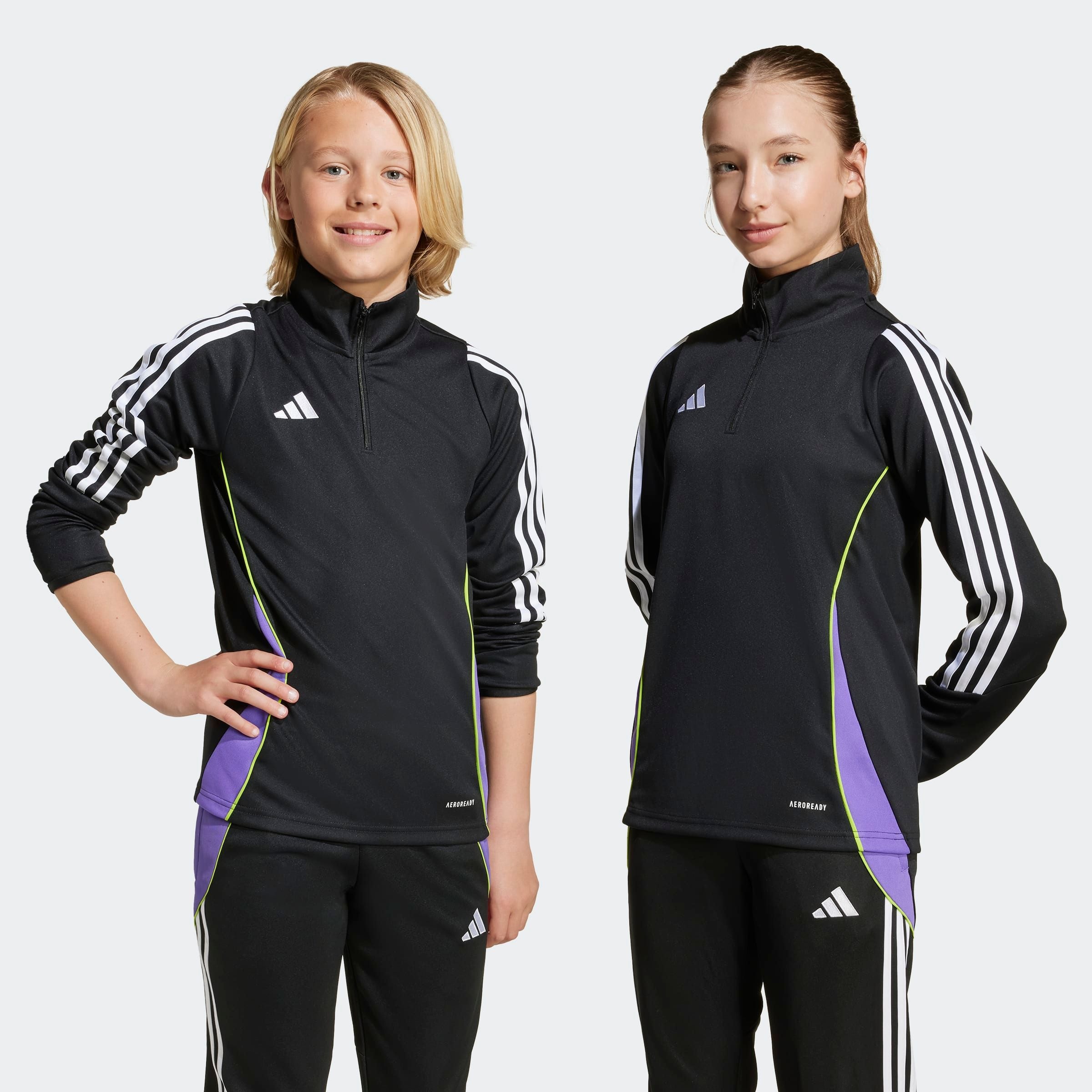adidas Performance Trainingsshirt "TIRO 24 KIDS TRAININGSOBERTEIL" schmaler Schnitt, mit Reißverschluss, atmungsaktiv