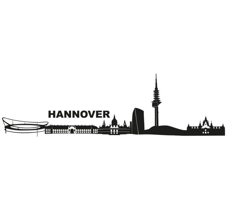 Wall-Art Wandtattoo »XXL Stadt Skyline Hannover 120cm«, (1 St.) bestellen |  BAUR