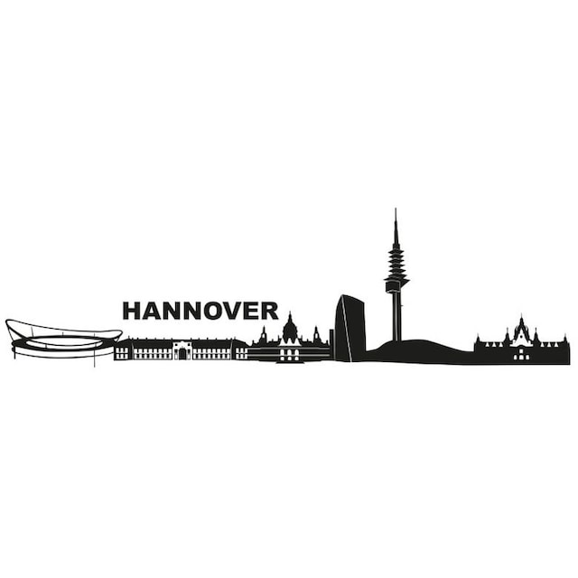 Wall-Art Wandtattoo »XXL Stadt Skyline Hannover 120cm«, (1 St.) bestellen |  BAUR