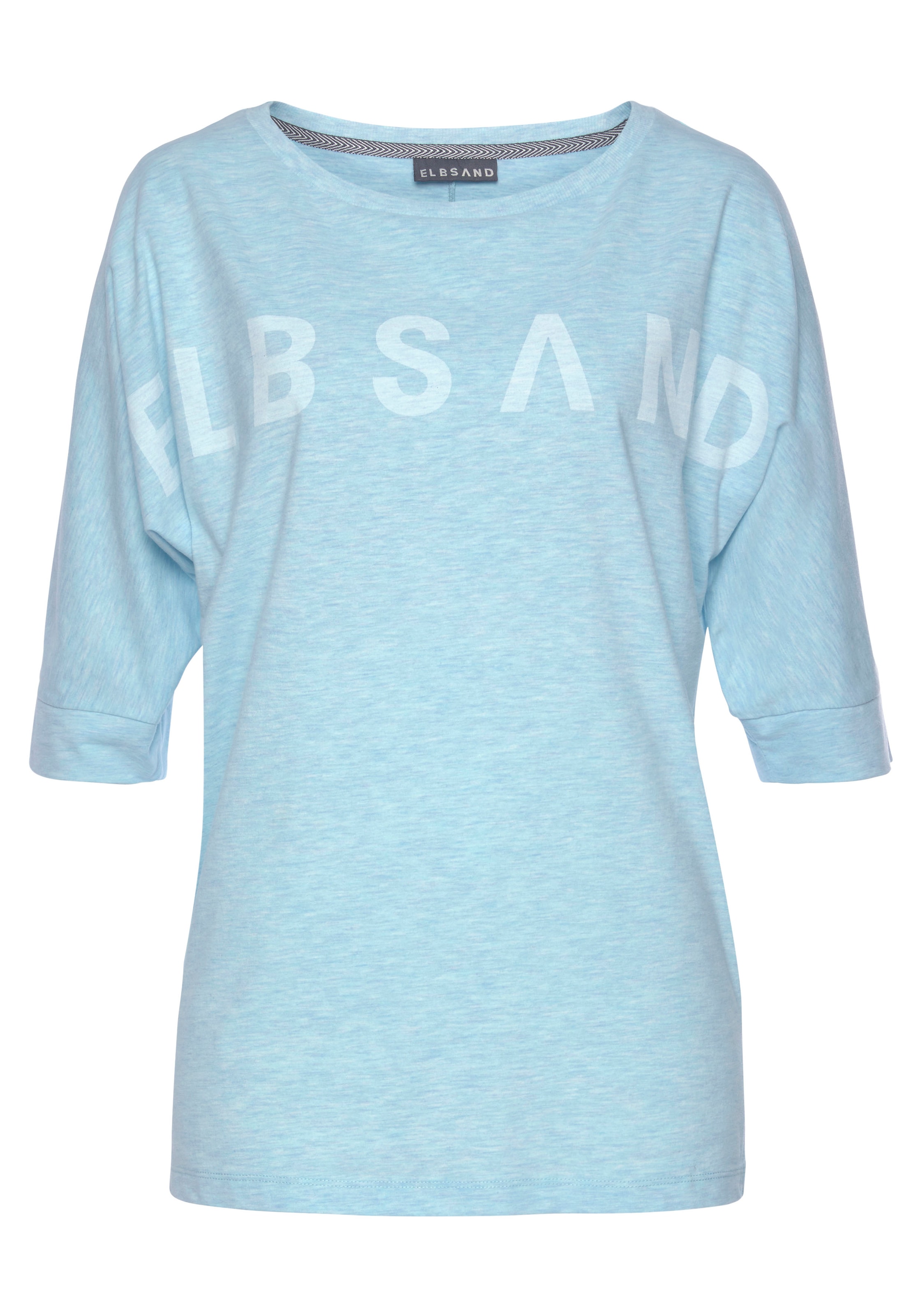 Elbsand 3/4-Arm-Shirt »Iduna«, mit Logodruck, für lockere BAUR Passform Baumwoll-Mix, bestellen 