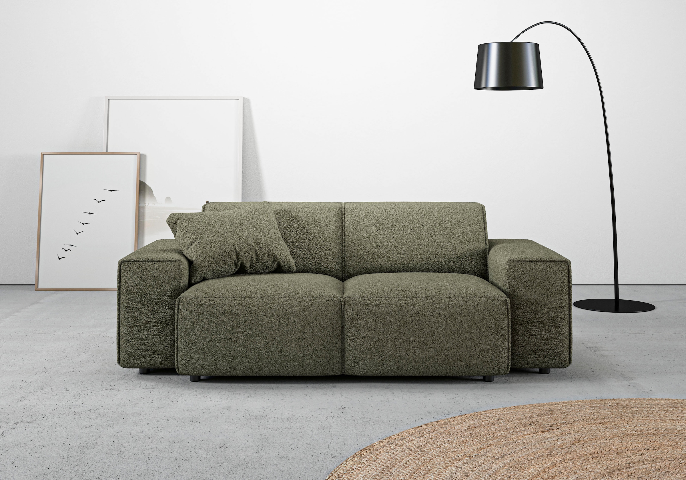 Home affaire 2-Sitzer "Glimminge auch in Breitcord + Feincord + Easy care-Bezug" besondere Kedernähte, Zierkissen
