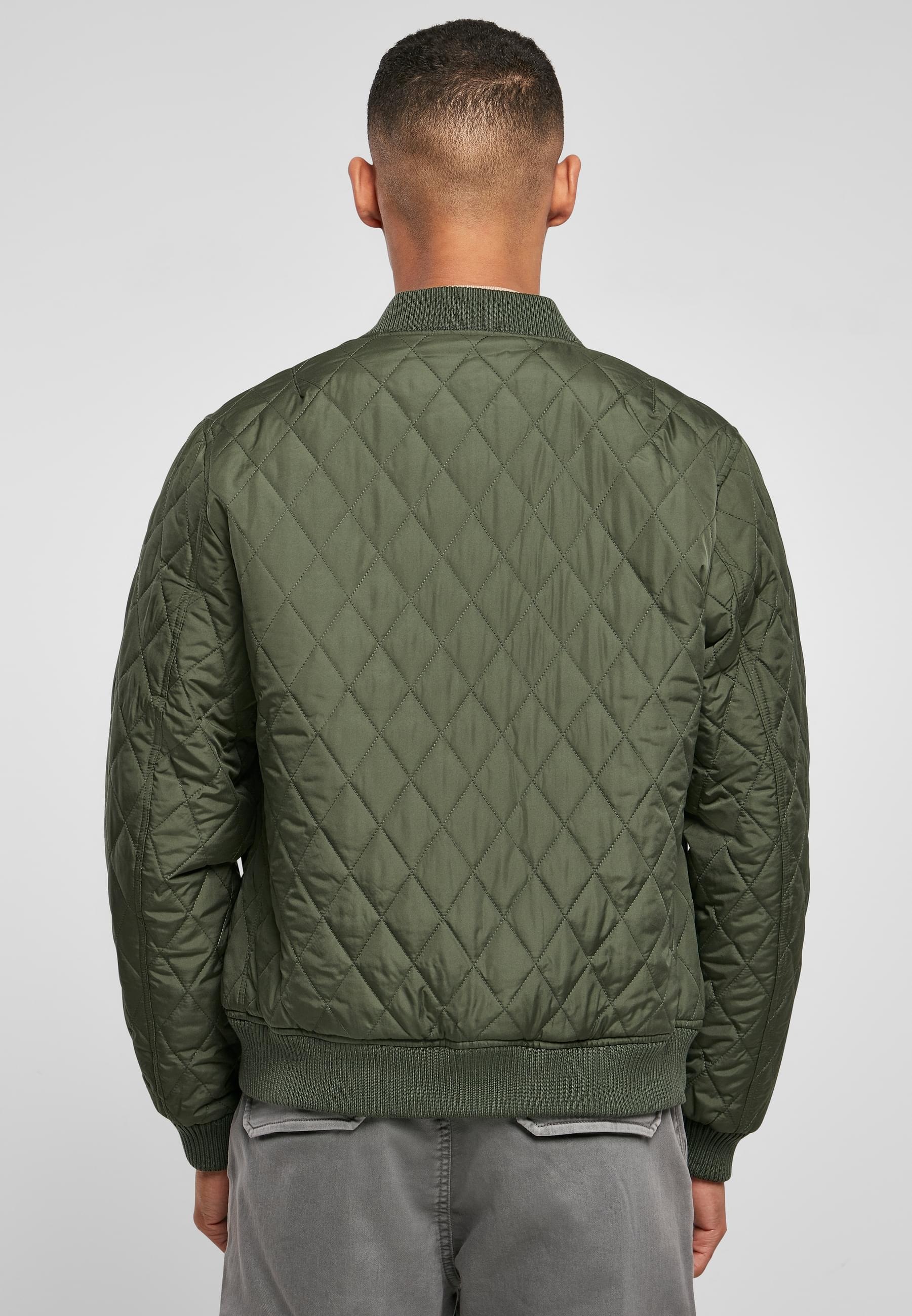 URBAN CLASSICS Allwetterjacke »Urban Classics Herren Diamond Quilt Nylon Jacket«, (1 St.), ohne Kapuze