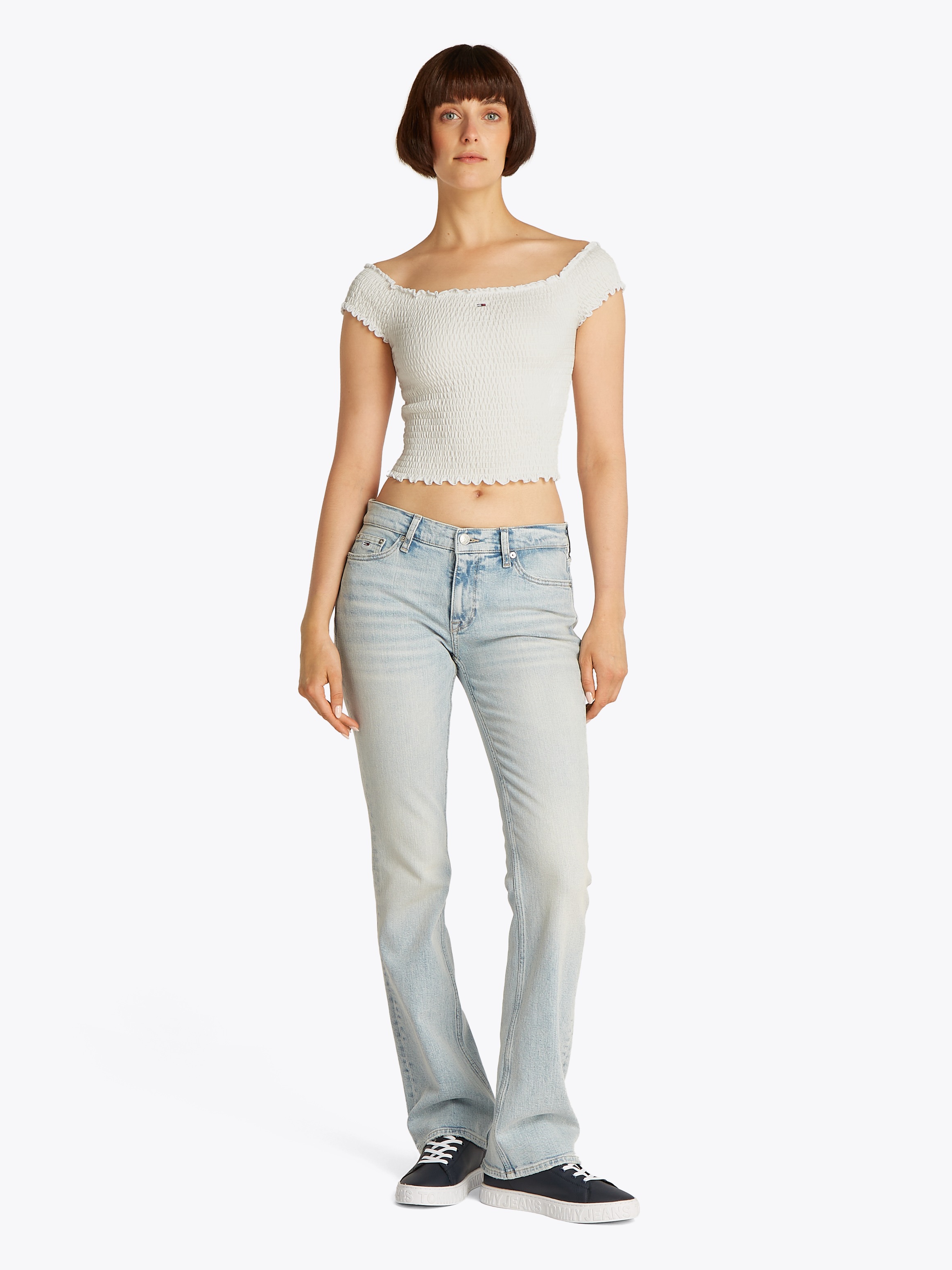 Thumbnail - Tommy Jeans Smoktop "TJW CRP SMOCK TOP" in Smok-Optik