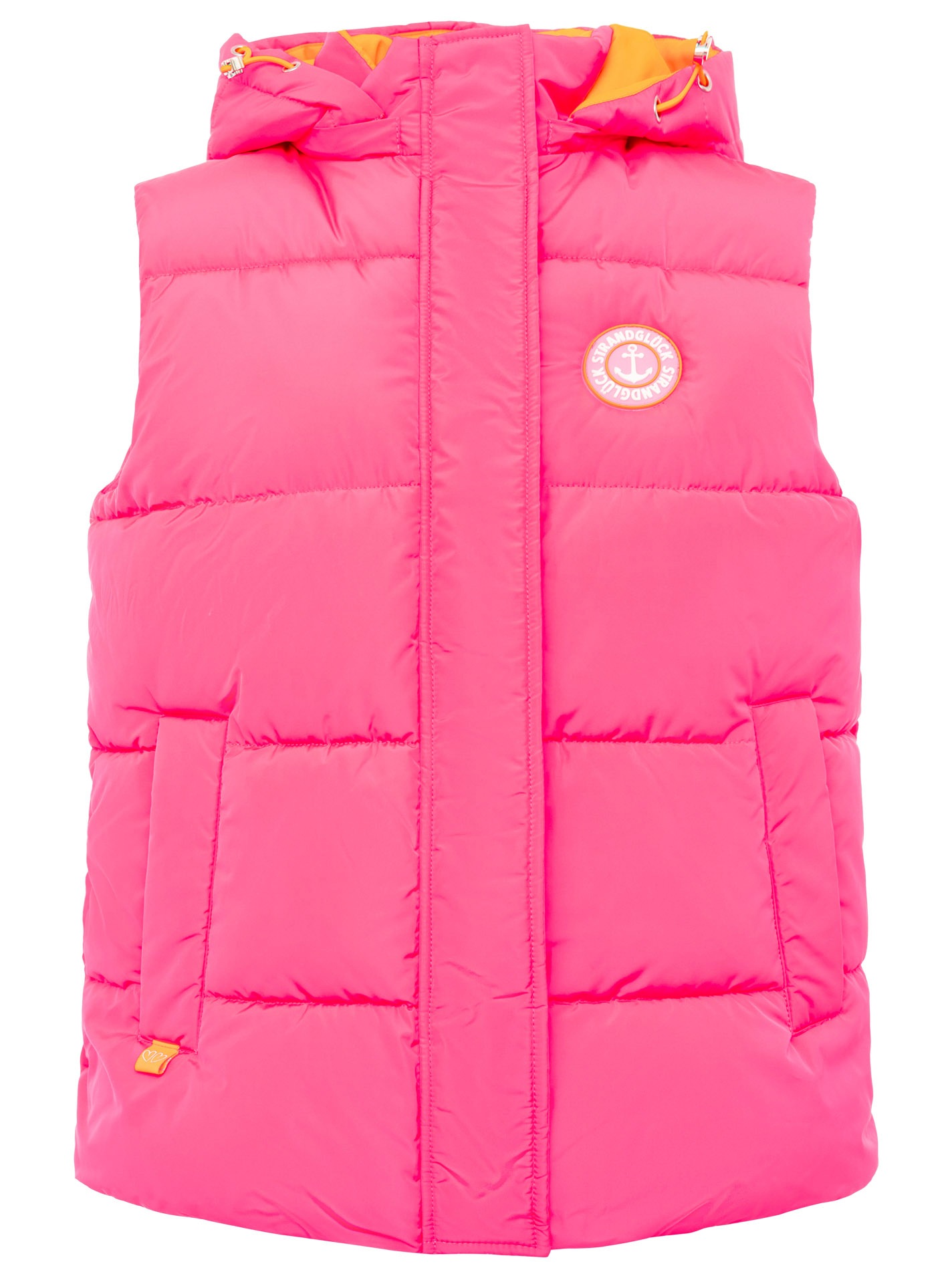 Thumbnail - Zwillingsherz Steppweste ""Strandglück"" Kapuze, Eingriffstaschen, Ankermotiv