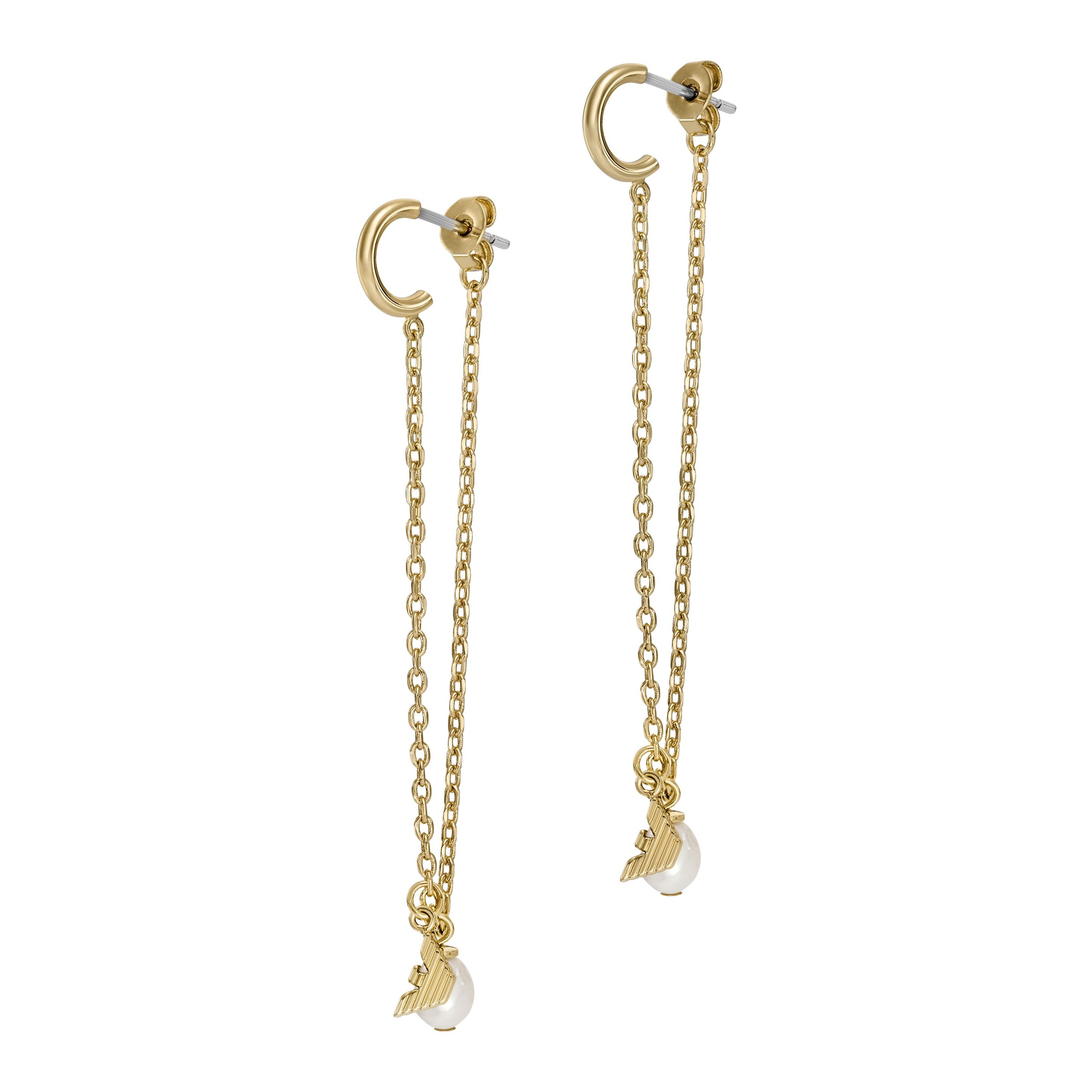 Emporio Armani Paar Ohrhänger »Schmuck Geschenk Metall, EGS3199710«, mit Süßwasserzuchtperle