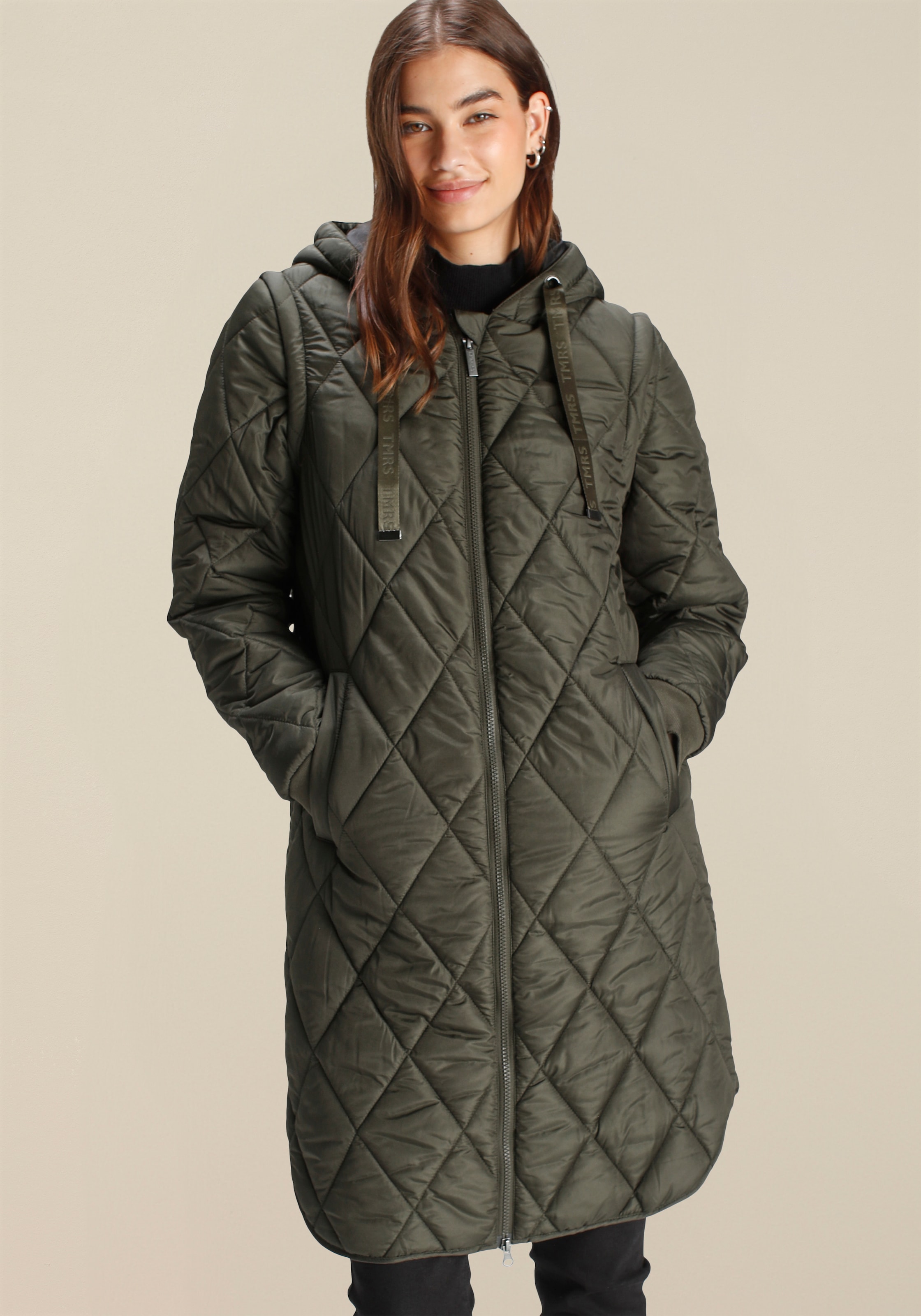 Tamaris Steppmantel mit abnehmbaren Ärmeln und Kapuze - auch tragbar als We günstig online kaufen