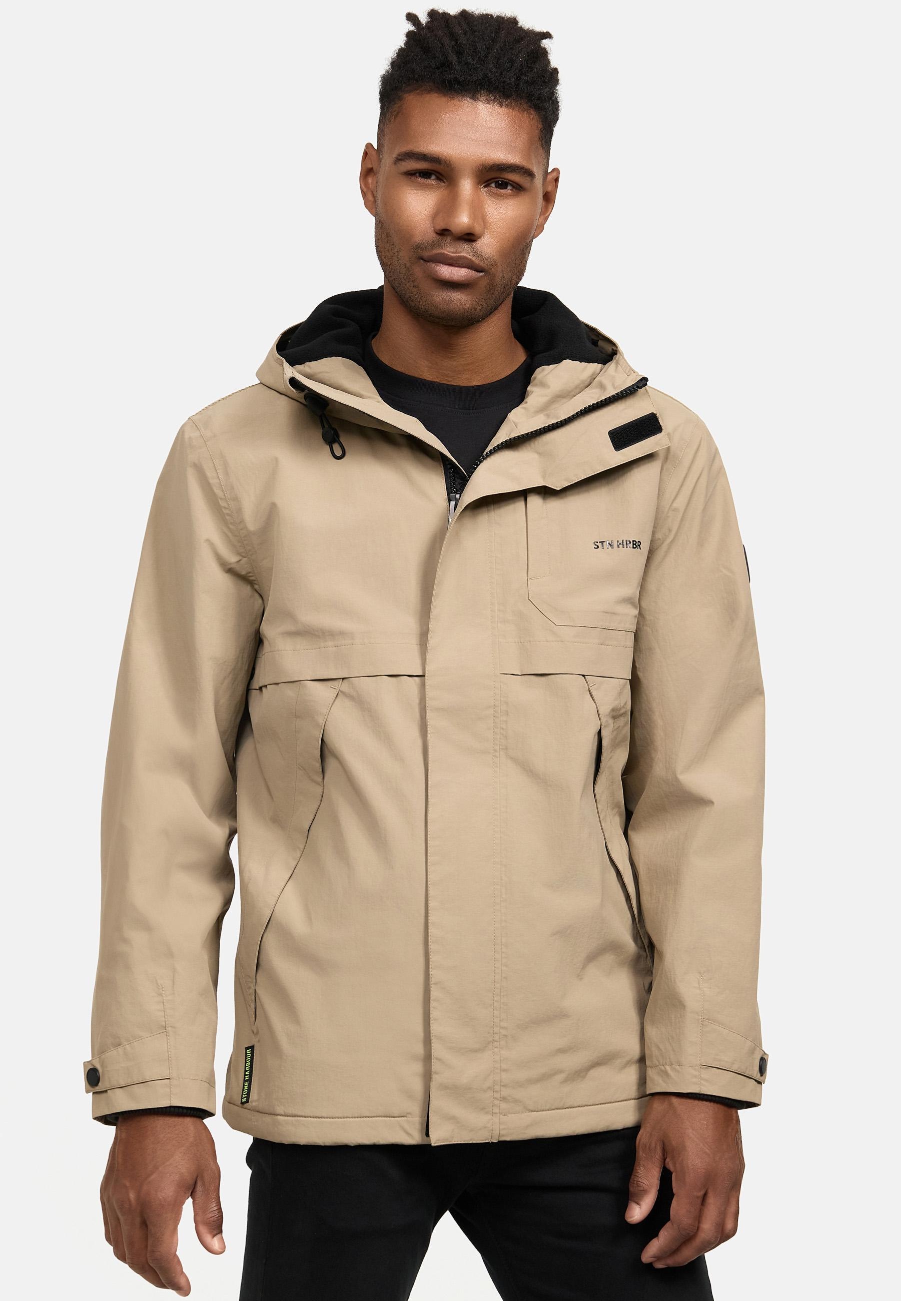 Stone Harbour Regenjacke »Zanjaar«, mit Kapuze, Herren Übergangsjacke mit Fleece-Futter