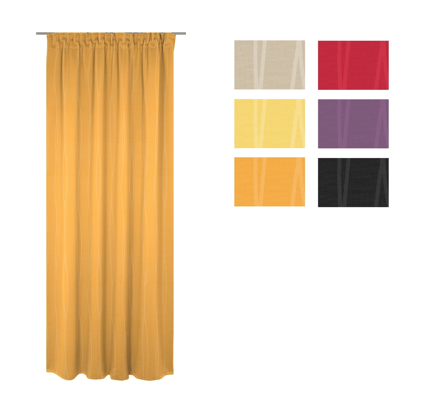 Thumbnail - Wirth Vorhang "LANGWASSER" Smokband 1 Stk. tlg.