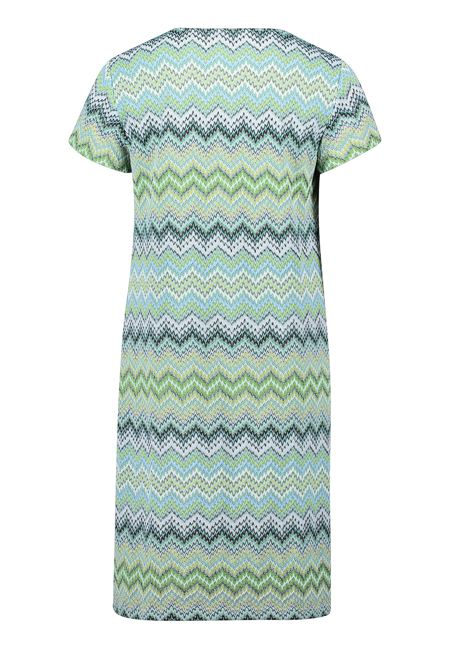 Sommerkleid BETTY BARCLAY "Damen mit V-Ausschnitt", Damen, Gr. 42, Normalgrößen, blau, grün, Obermaterial: 98% Polyester, 2% Elasthan; Futter: 100% Polyester, figurumspielend kurz, V-Ausschnitt, Kleider Sommerkleid - Bild 3