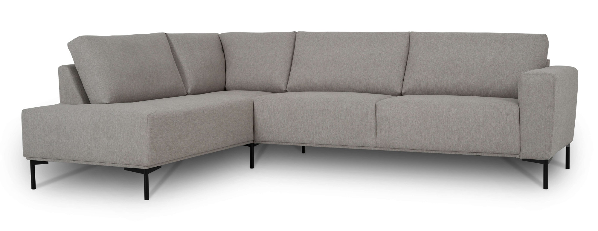 andas Ecksofa »Melby«, (2 St.), Breite 275 cm, in einem weichen Struktur Stoff, lose Rückenkissen