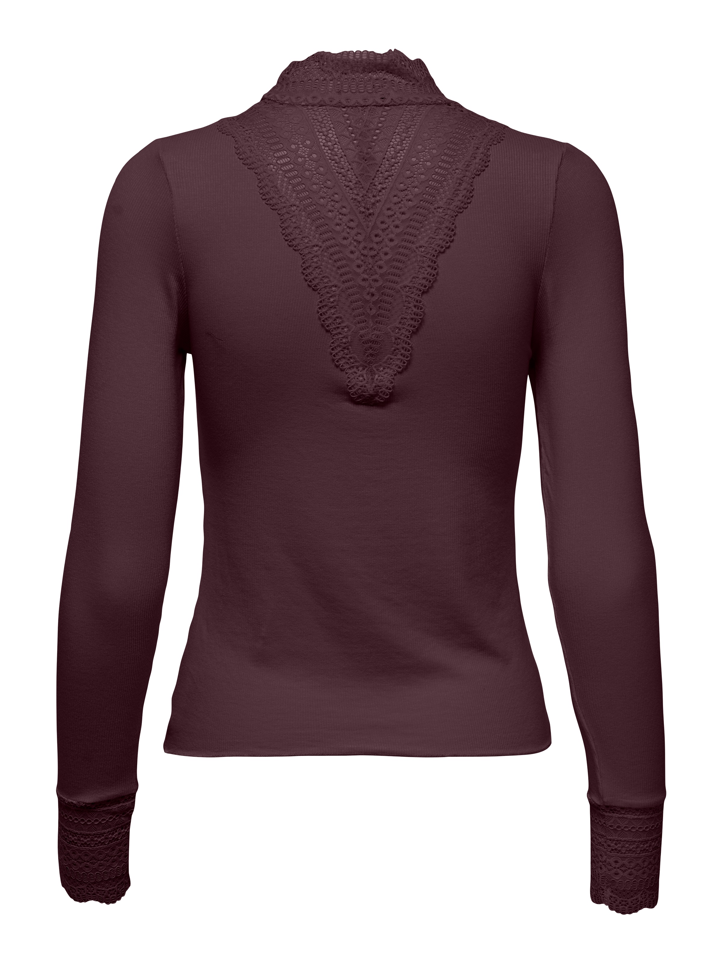 ONLY Spitzenshirt "ONLTILDE L/S HIGH NECK LACE TOP JRS" günstig online kaufen