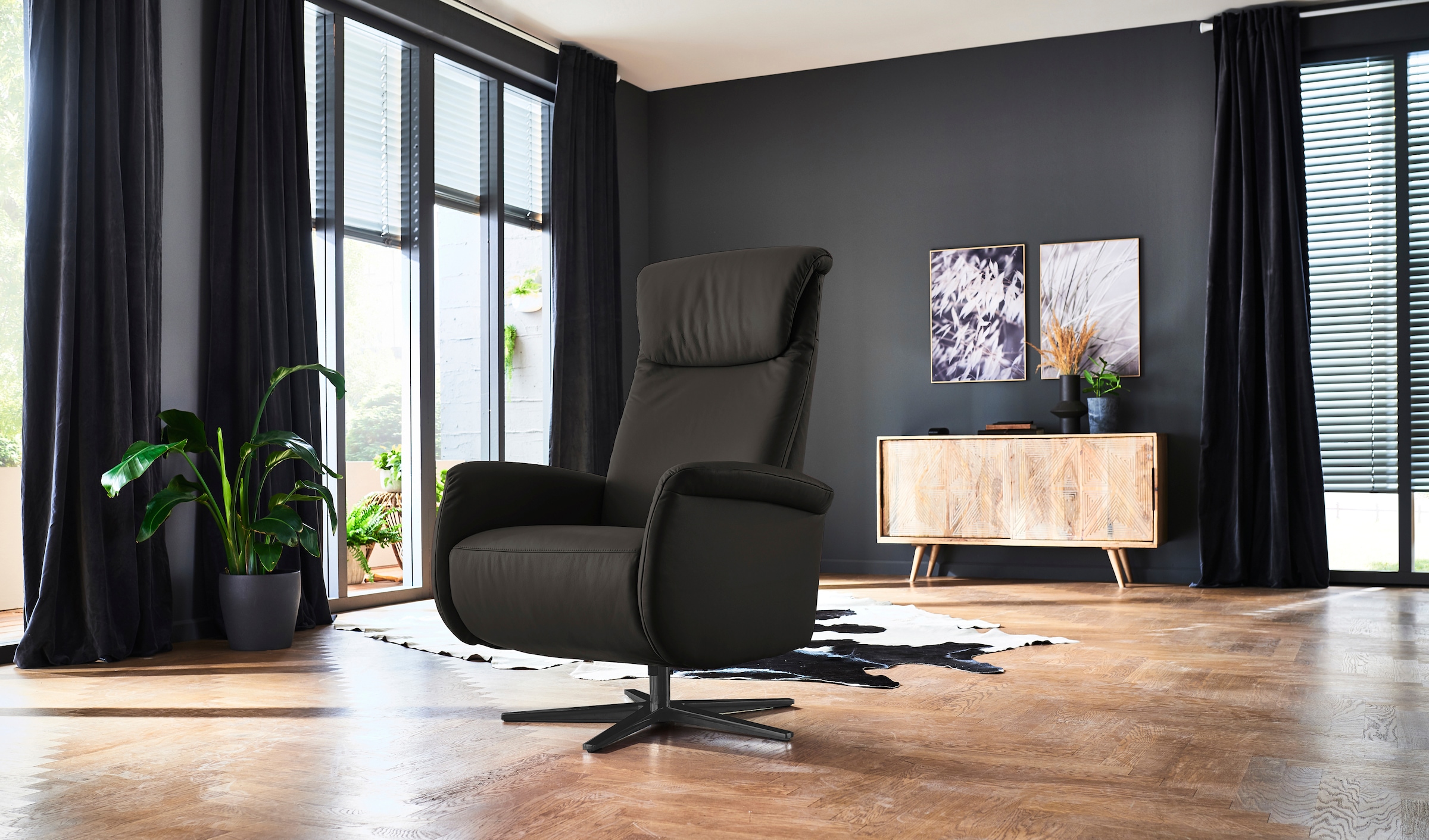 Home affaire Relaxsessel "Cartore Fuß schwarz, manuelle oder motorische Ver günstig online kaufen
