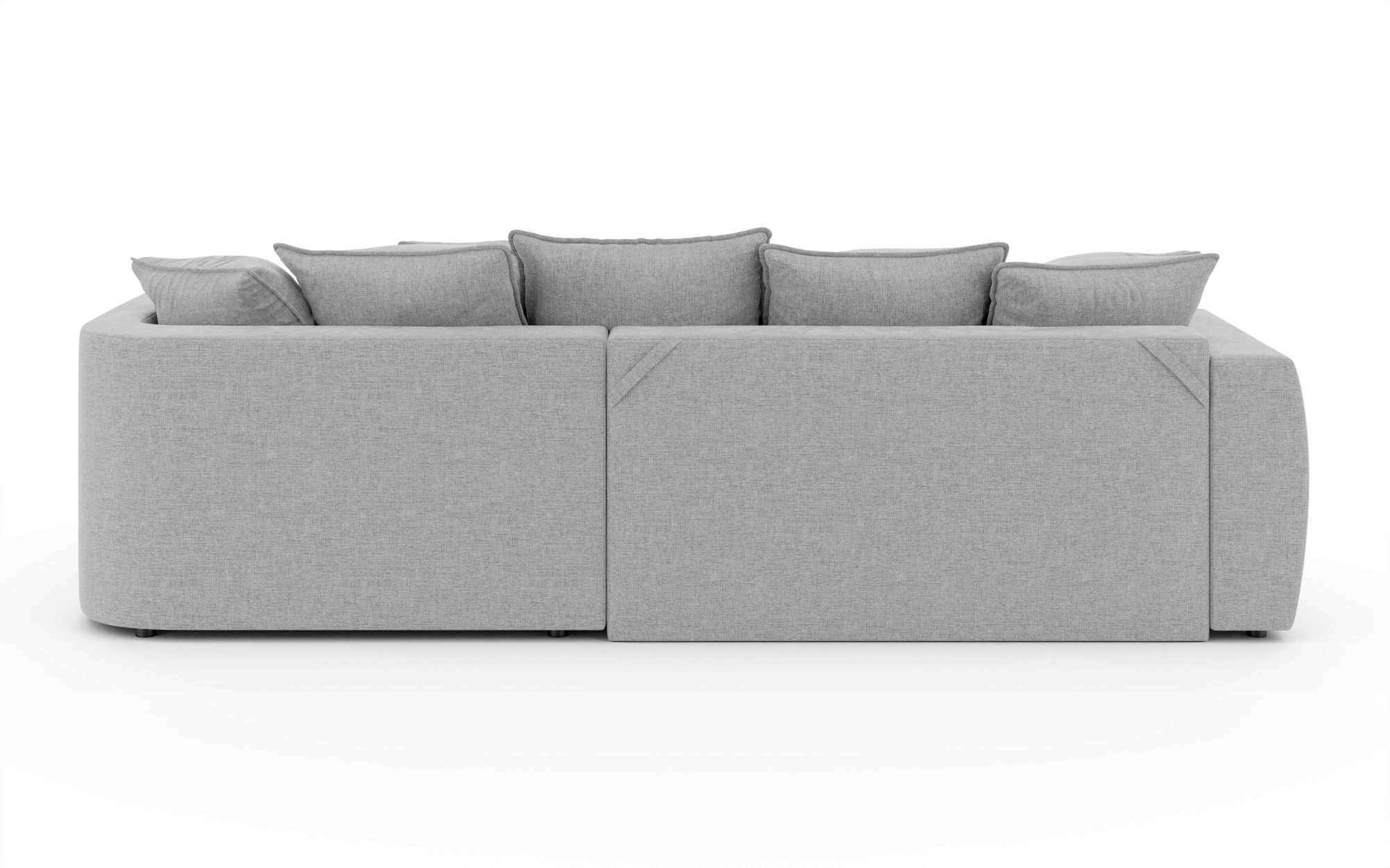 INOSIGN Ecksofa »Kahekili, Schlafsofa mit Bettkasten, Maße B/T/H: 255/181/90/ cm«, L-Form mit Wellenunterfederung, 7 Rückenkissen und 2 Zierkissen