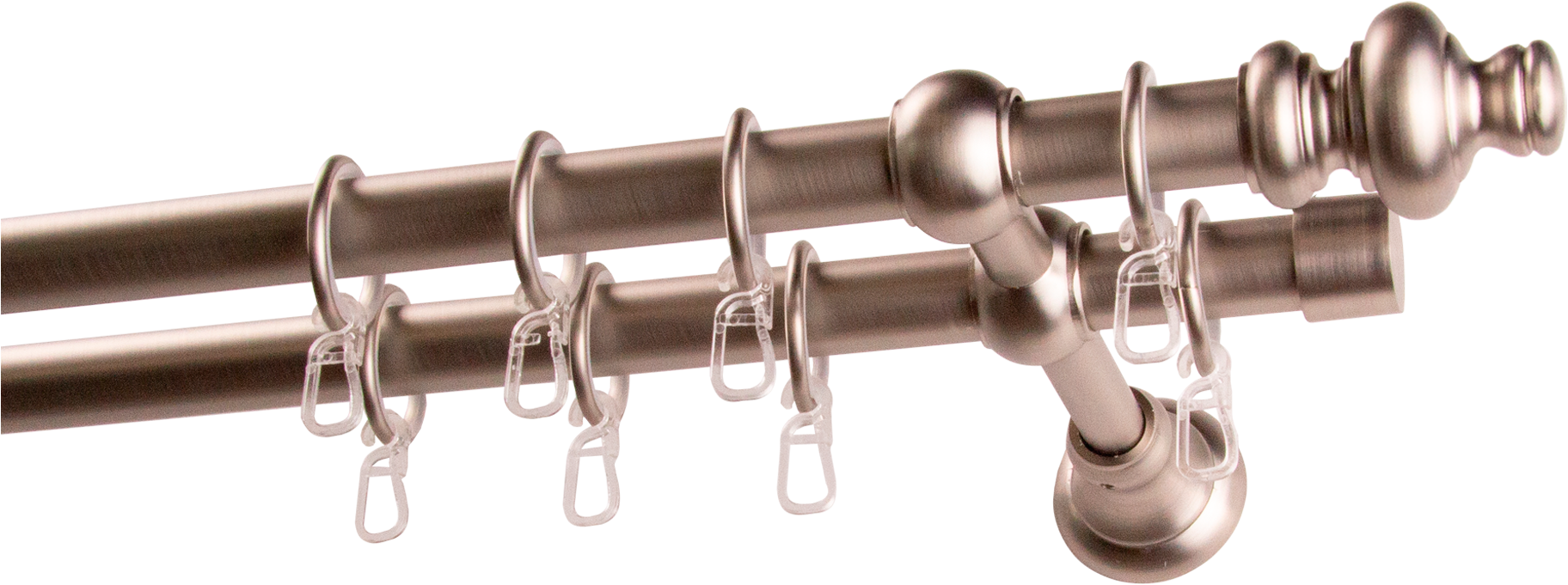 GARESA Gardinenstange "ANDREA" Ø 20 mm 2 läufig-läufig Wunschmaßlänge Vorha günstig online kaufen