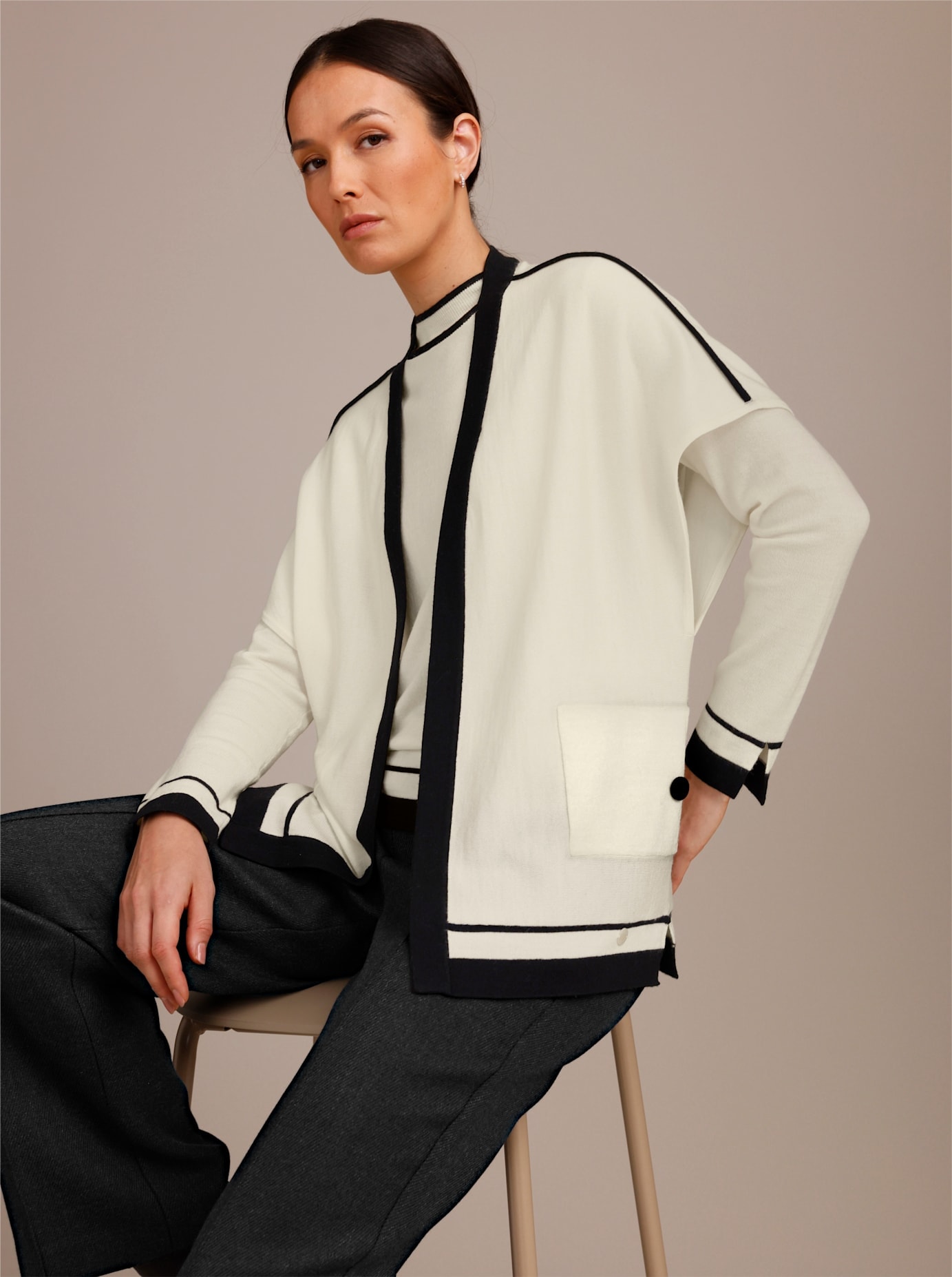 CREATION L PREMIUM Strickpullover »Merino-Strick-Twinset«