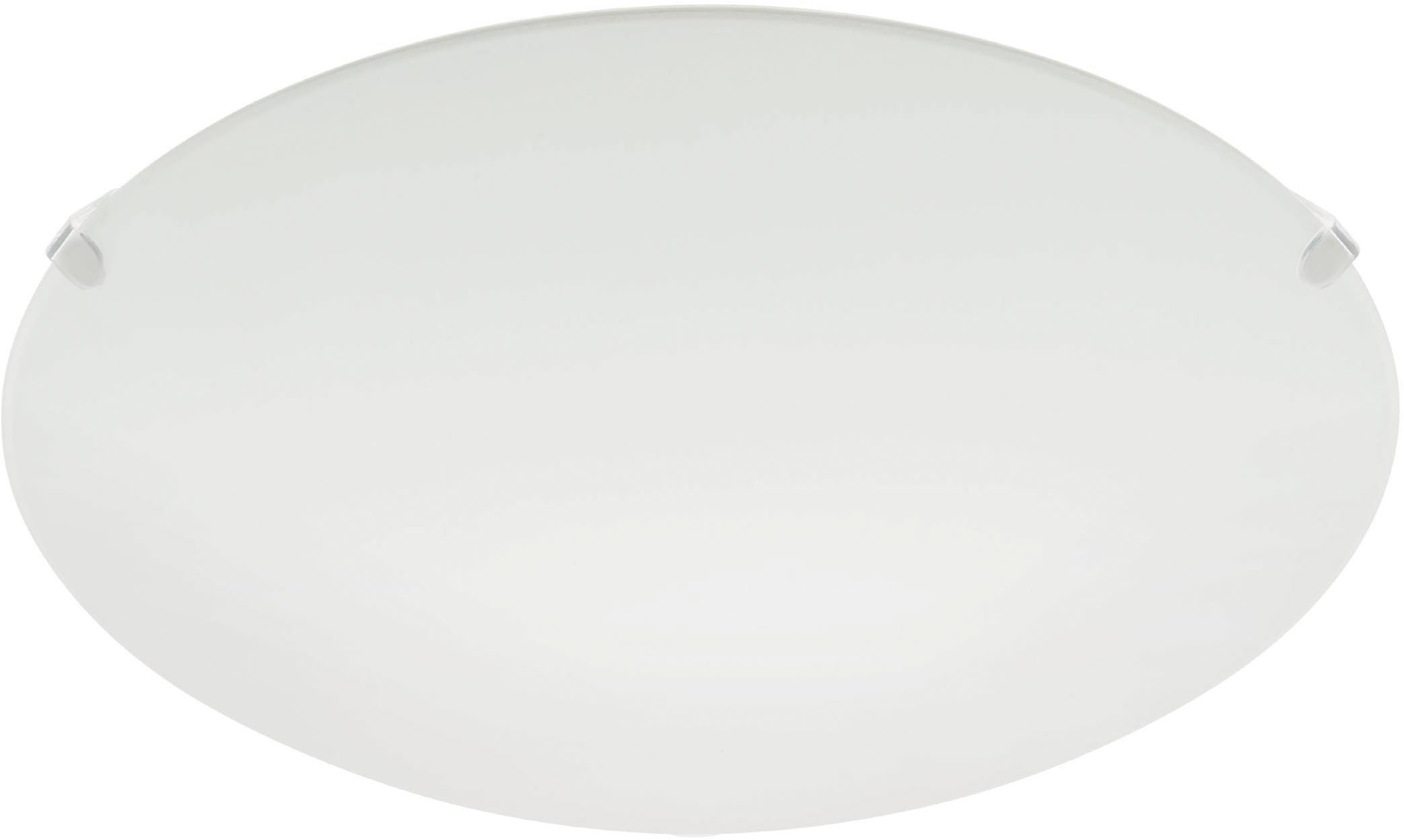 EGLO LED Deckenleuchte »MARS runde Wandlampe für innen, aus Stahl und Glas«, 1 flammig, Leuchtmittel E27 | ohne Leuchtmittel, Wandleuchte innen, Deckenleuchte Glas und Stahl, Lampe, E27 Fassung