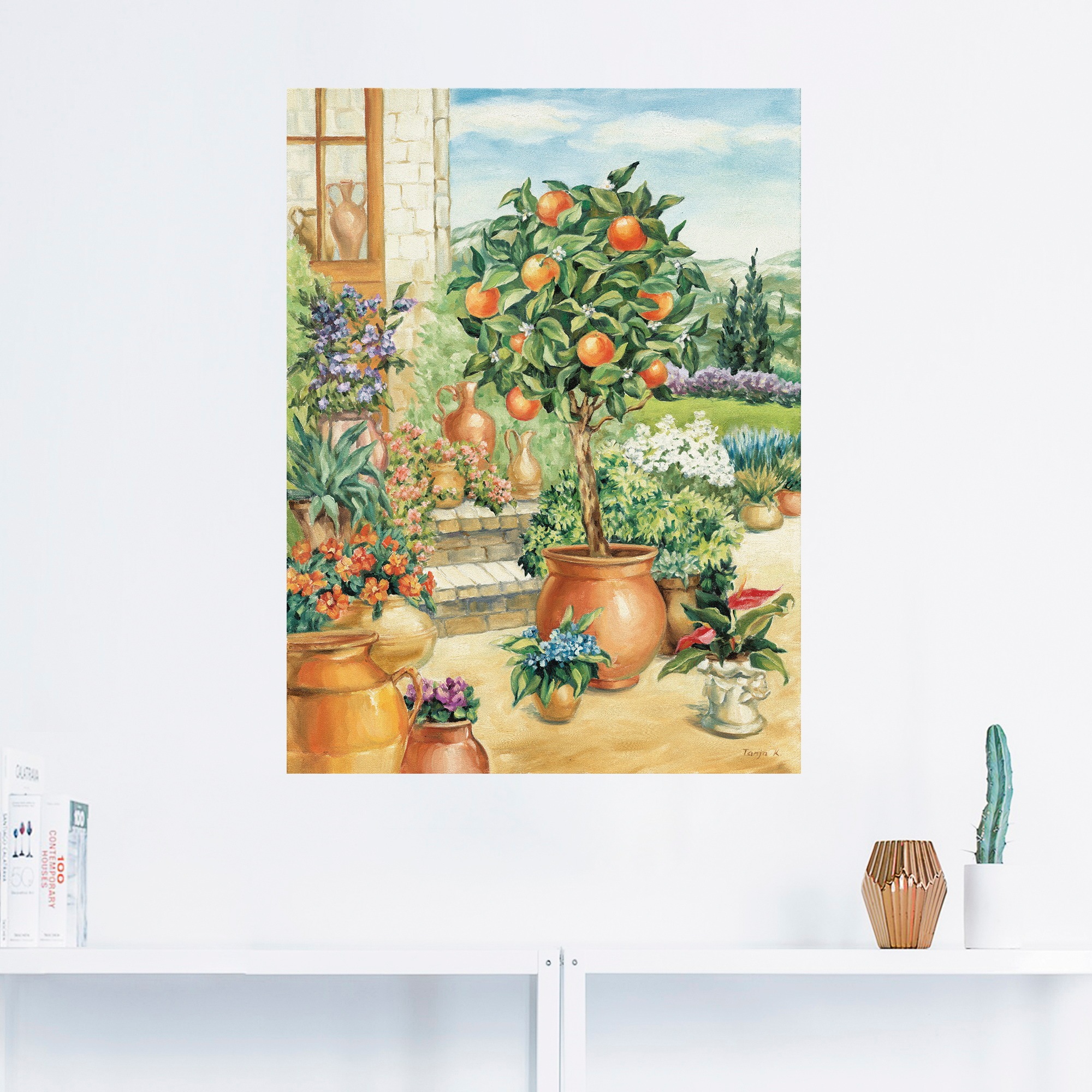 Artland Wandbild "Orangenbaum im Garten", Garten, (1 St.), als Alubild, Out günstig online kaufen