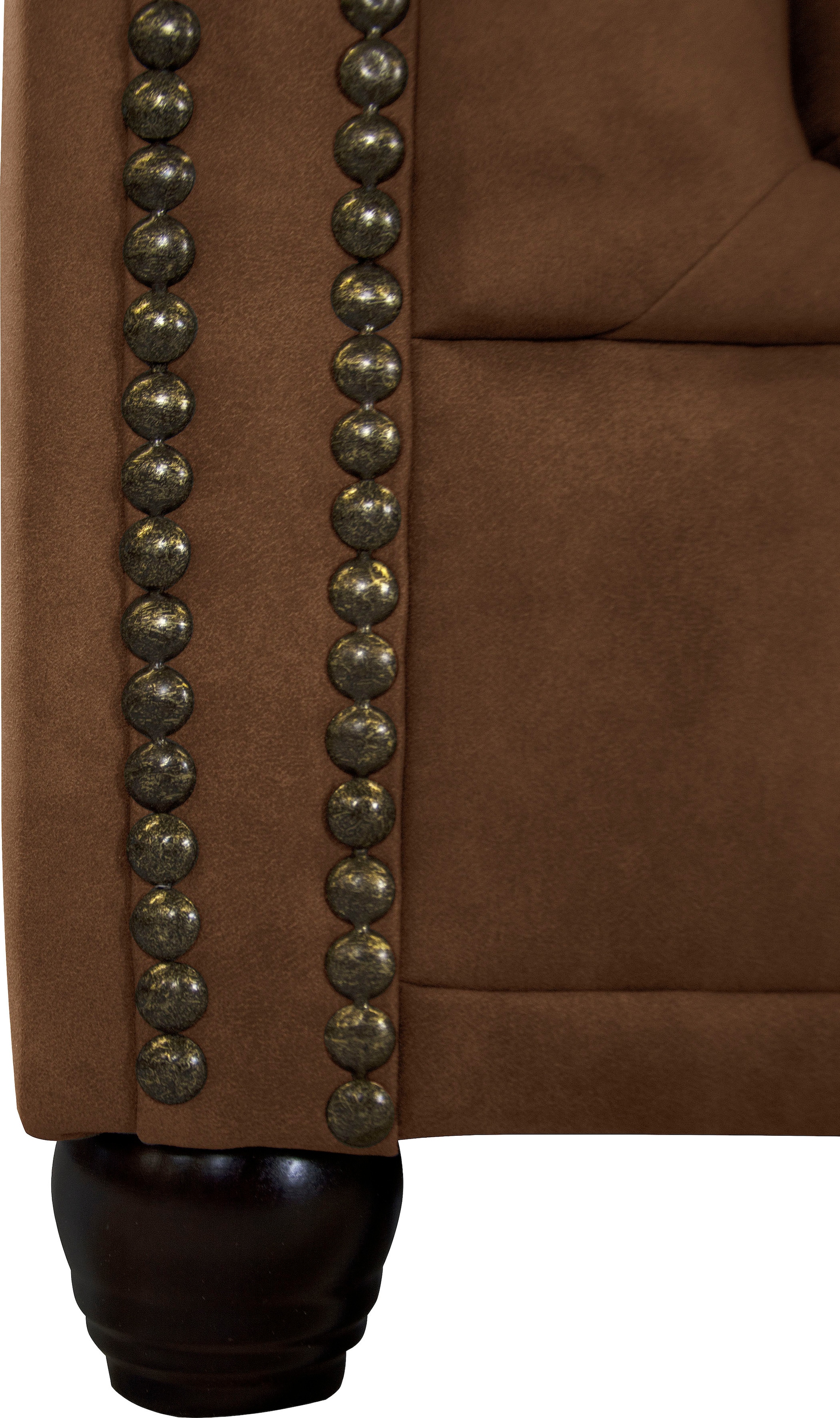 Home affaire Chesterfield-Sofa »Rysum L-Form«, Chesterfield-Optik mit Ottomanen-Abschluß