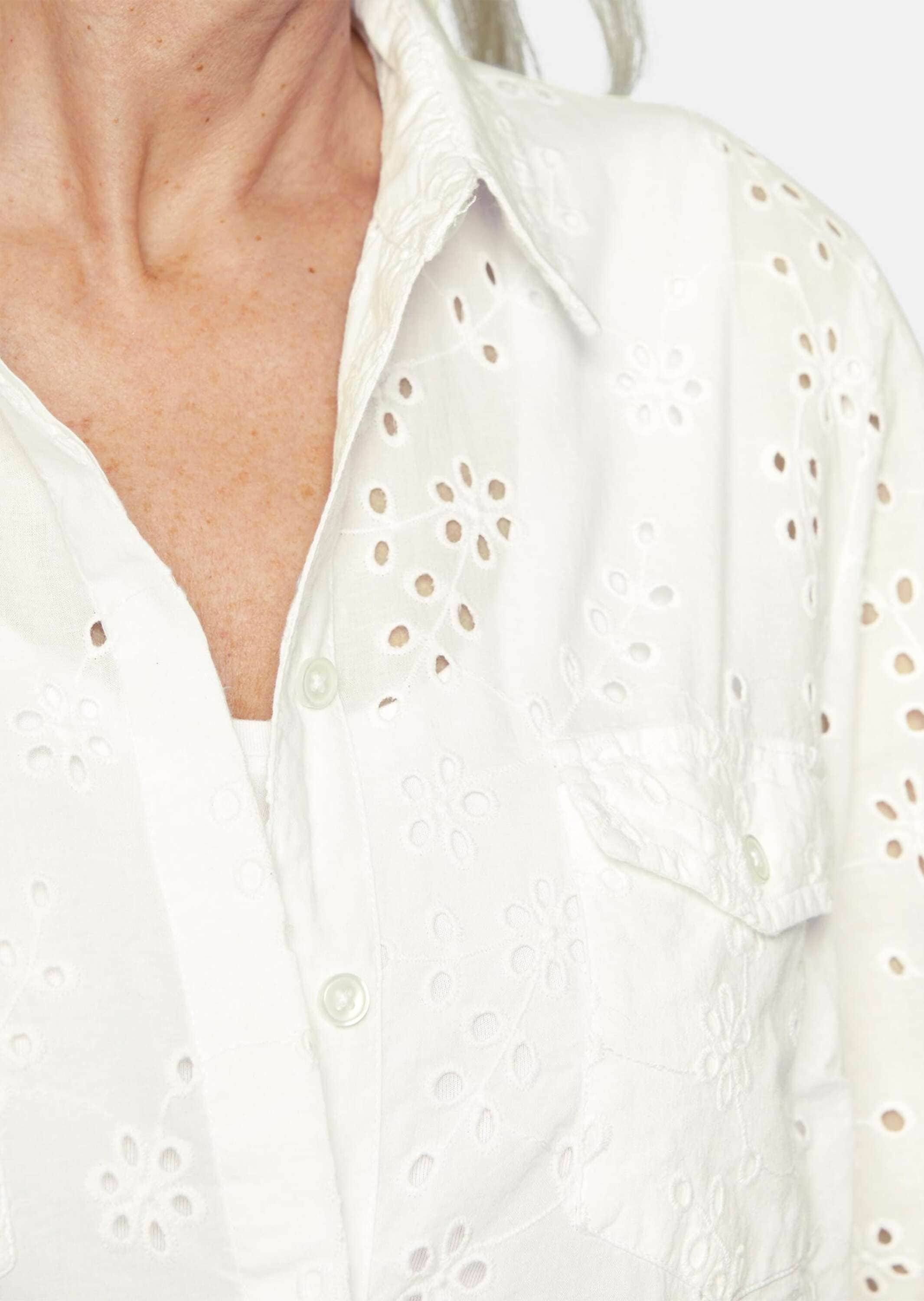 GOLDNER Langarmbluse »Blusenjacke Leichte Blusenjacke aus Baumwolle«
