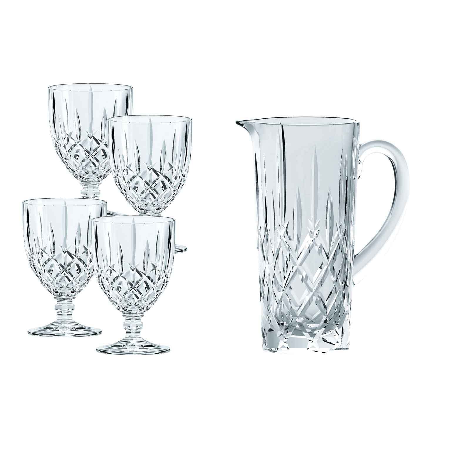 Nachtmann Gläser-Set »Krugset Noblesse 5er Set transparent« Erhöhte Bruchfestigkeit, Kristallglas, spülmaschinenfest
