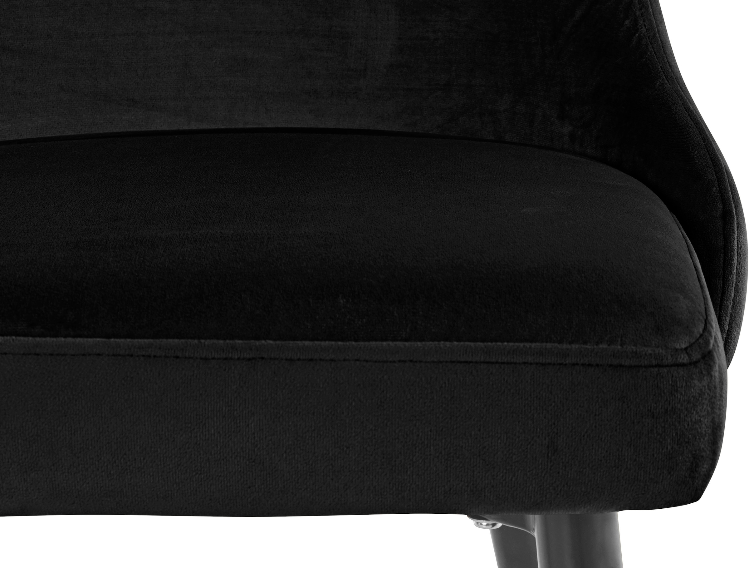 Leonique Esszimmerstuhl »Lonessa« (2 Stück). Mit Steppung und Knöpfen an  der Rückenseite, mit einem schwarz/goldfarbenen Metallgestell, in  verschiedenen Farbvarianten erhältlich, Sitzhöhe 49 cm bestellen | BAUR