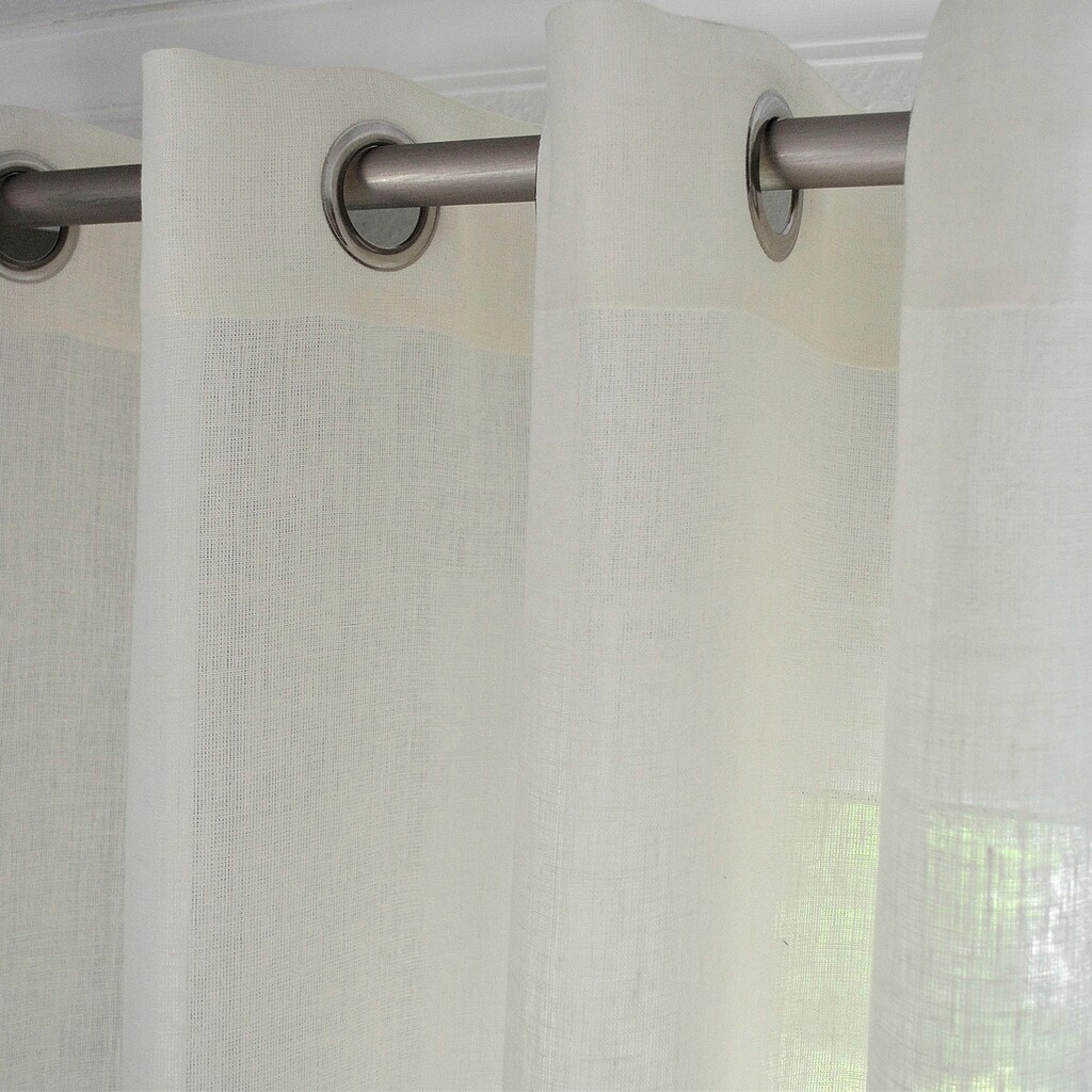 Kutti Vorhang »Metis Leinen«, (1 St.), blickdicht, natürliche Leinen-Gardine, einfarbig, pflegeleicht, Basic