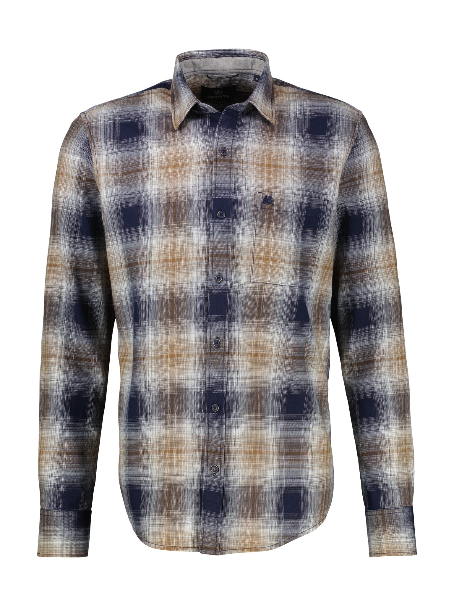 LERROS Langarmhemd mit Karo Muster