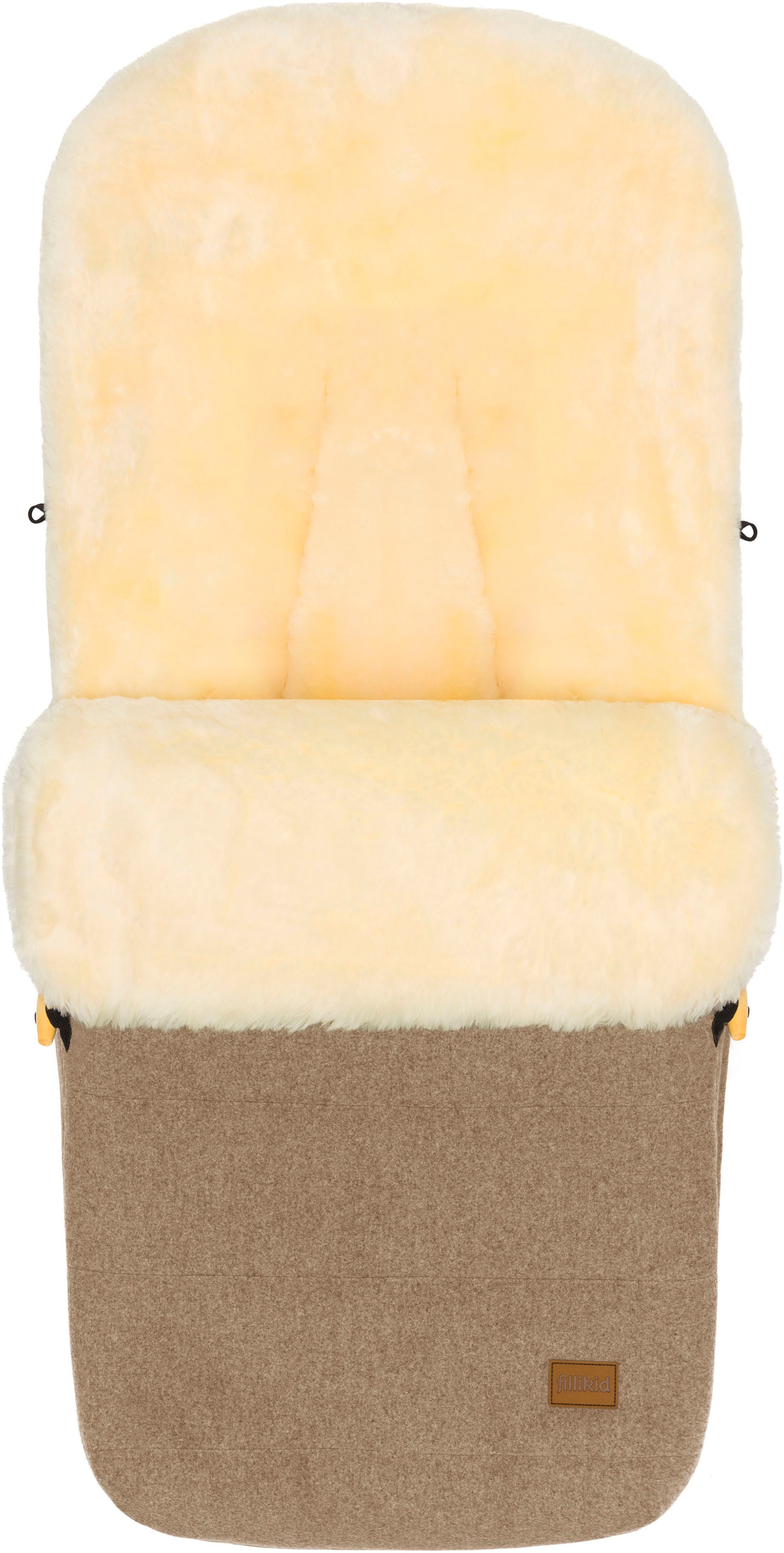 FILLIKID Kinder Fußsack "Bernina Wool, Winterfußsack", braun, Lammfell, Polyester, Fußsäcke