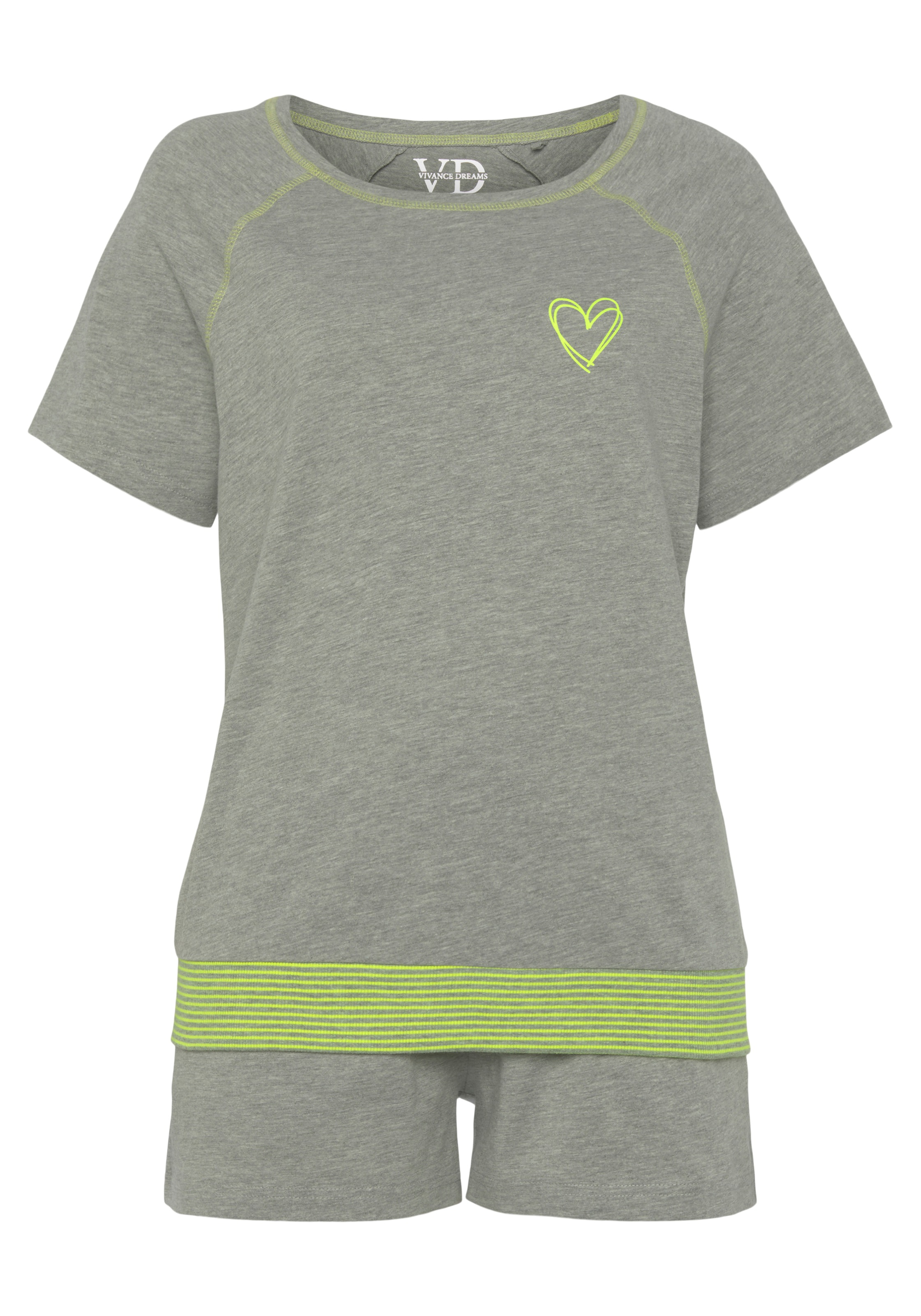 Vivance Dreams Shorty 2 Stk. tlg., mit dekorativen Flatlock-Nähten in Neonf günstig online kaufen