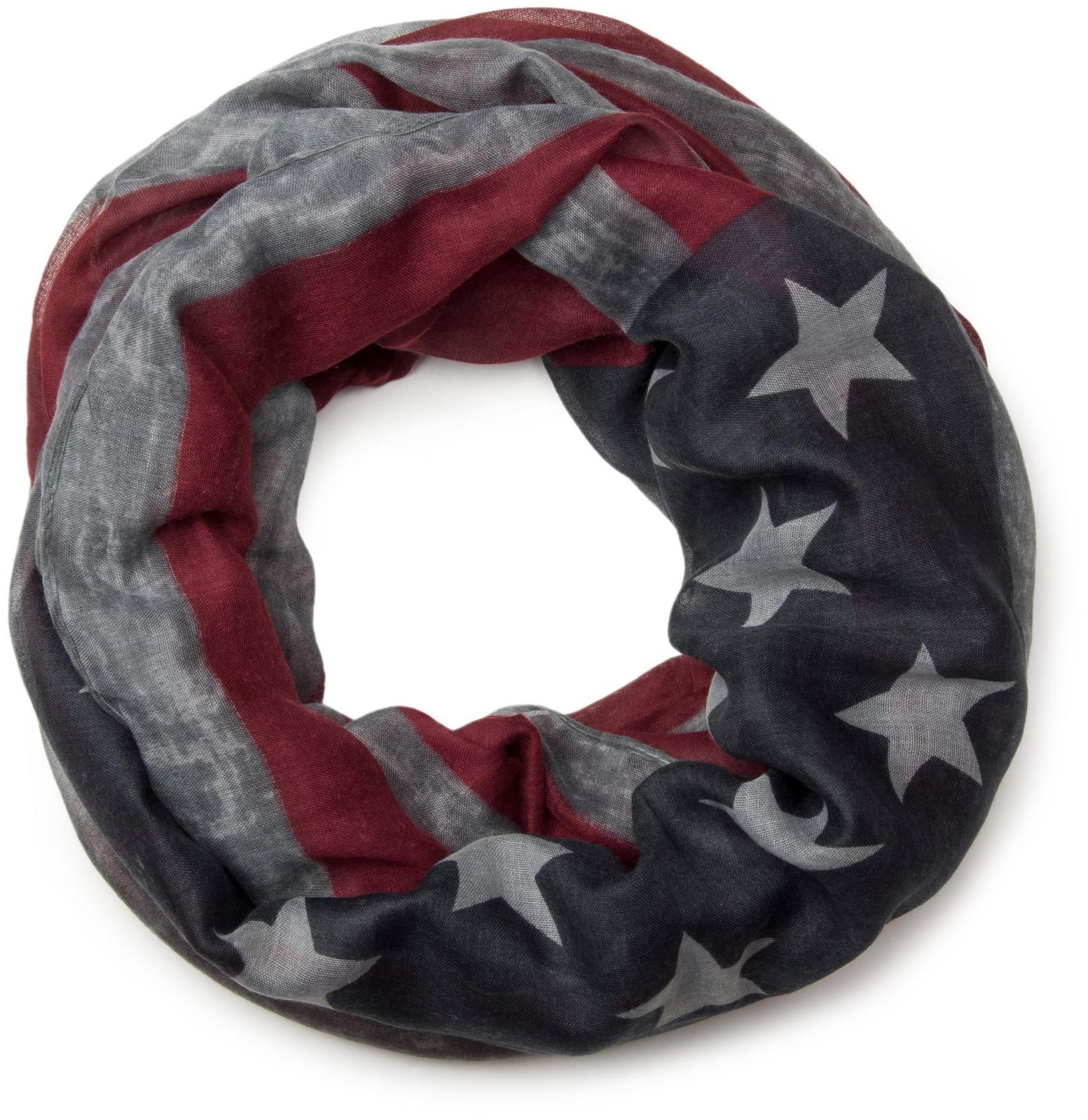 styleBREAKER Loop "Loop im Vintage USA Flaggen Design" 1 Stk.