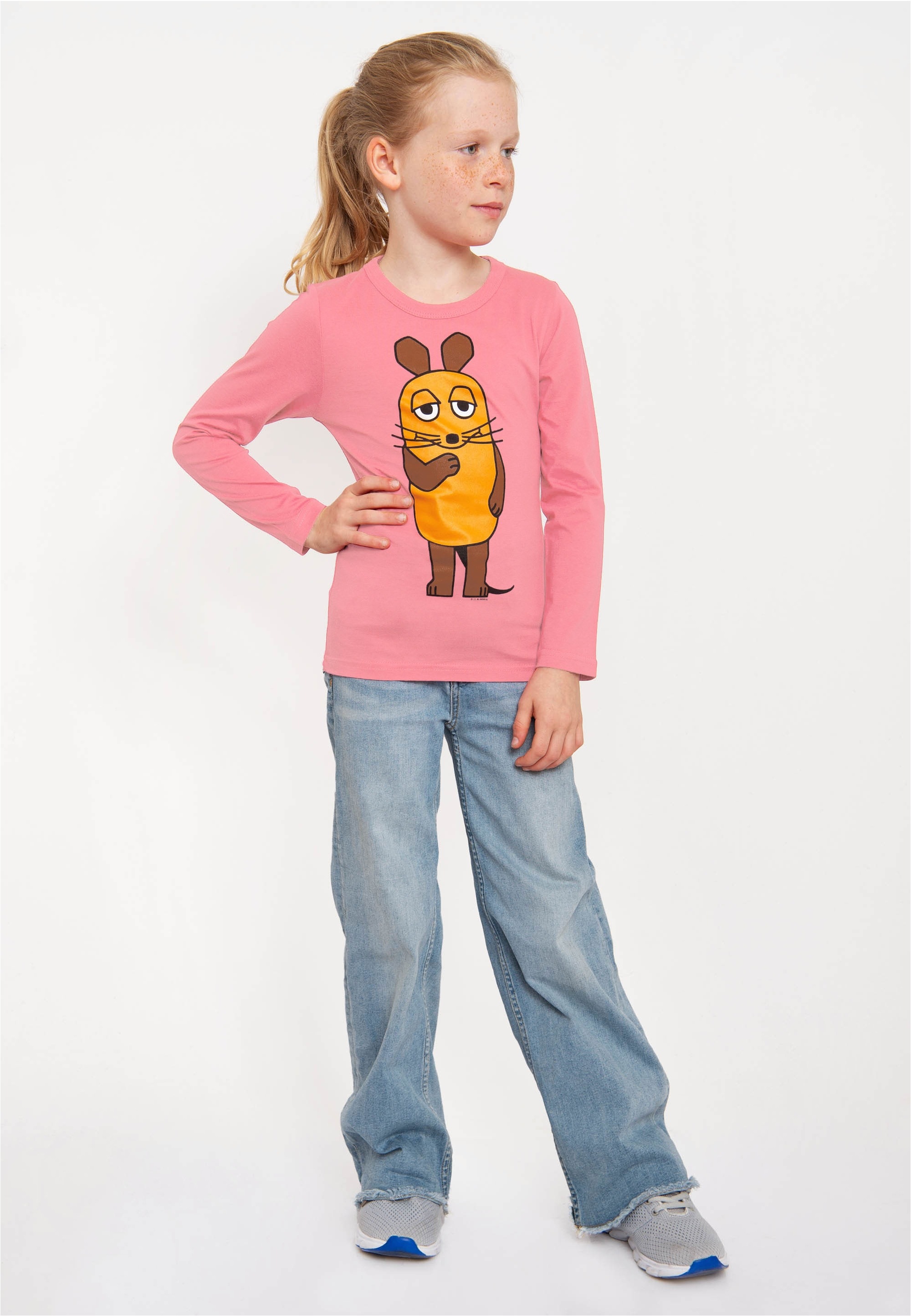 LOGOSHIRT Langarmshirt »Die Sendung mit der Maus - Die Maus« mit coolem Print