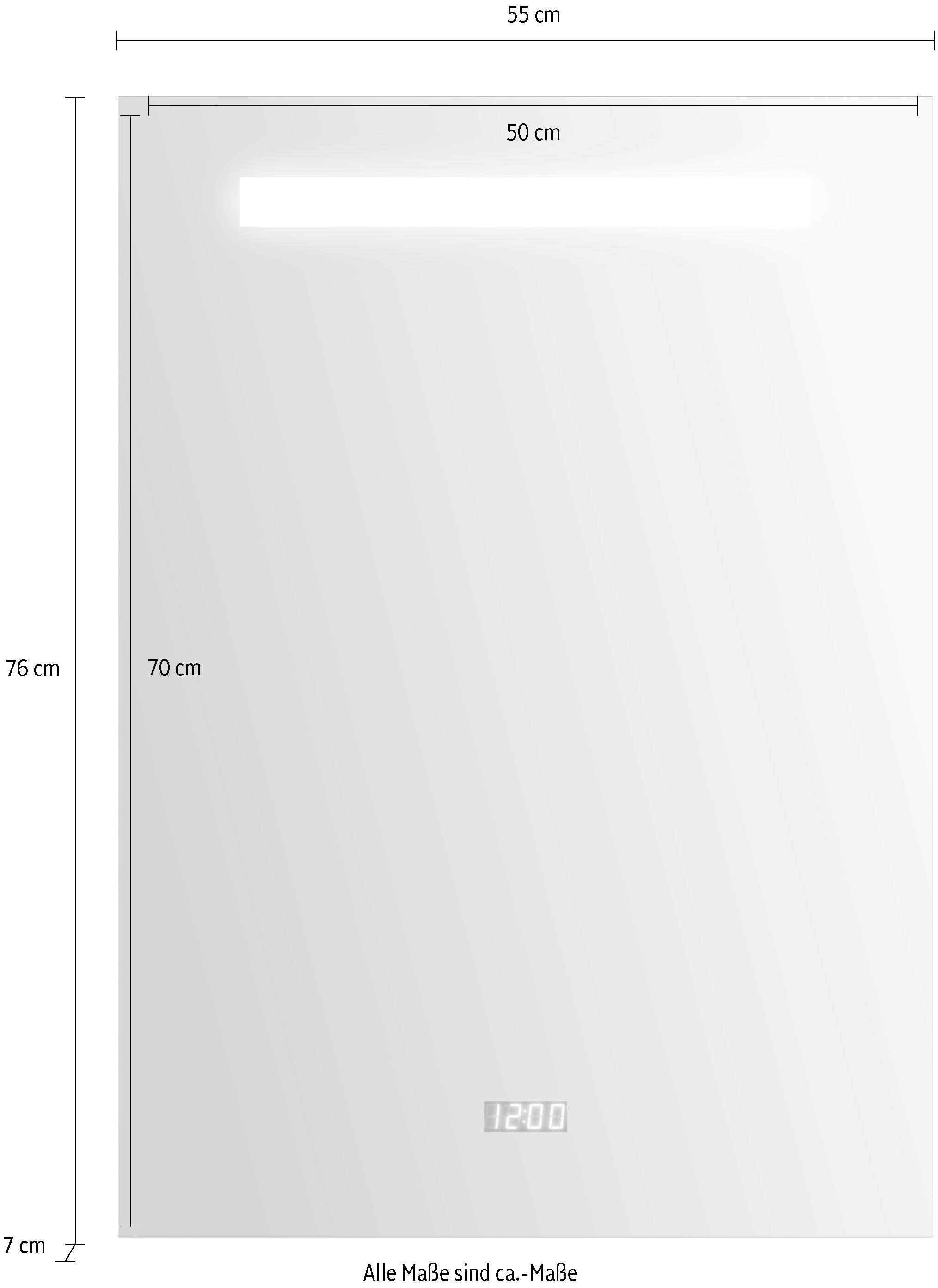 jokey LED-Lichtspiegel »Modern-Times« 50 x 70 cm