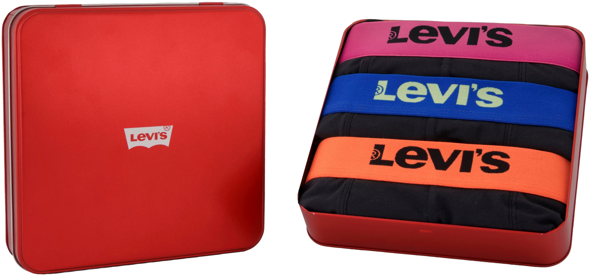 Levi's® Boxer, (3er-Pack), mit kontrastfarbenem Logobund, Geschenkbox
